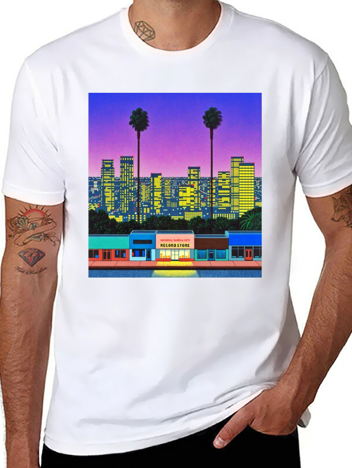 Vaporwave Cityscape T-Shirt