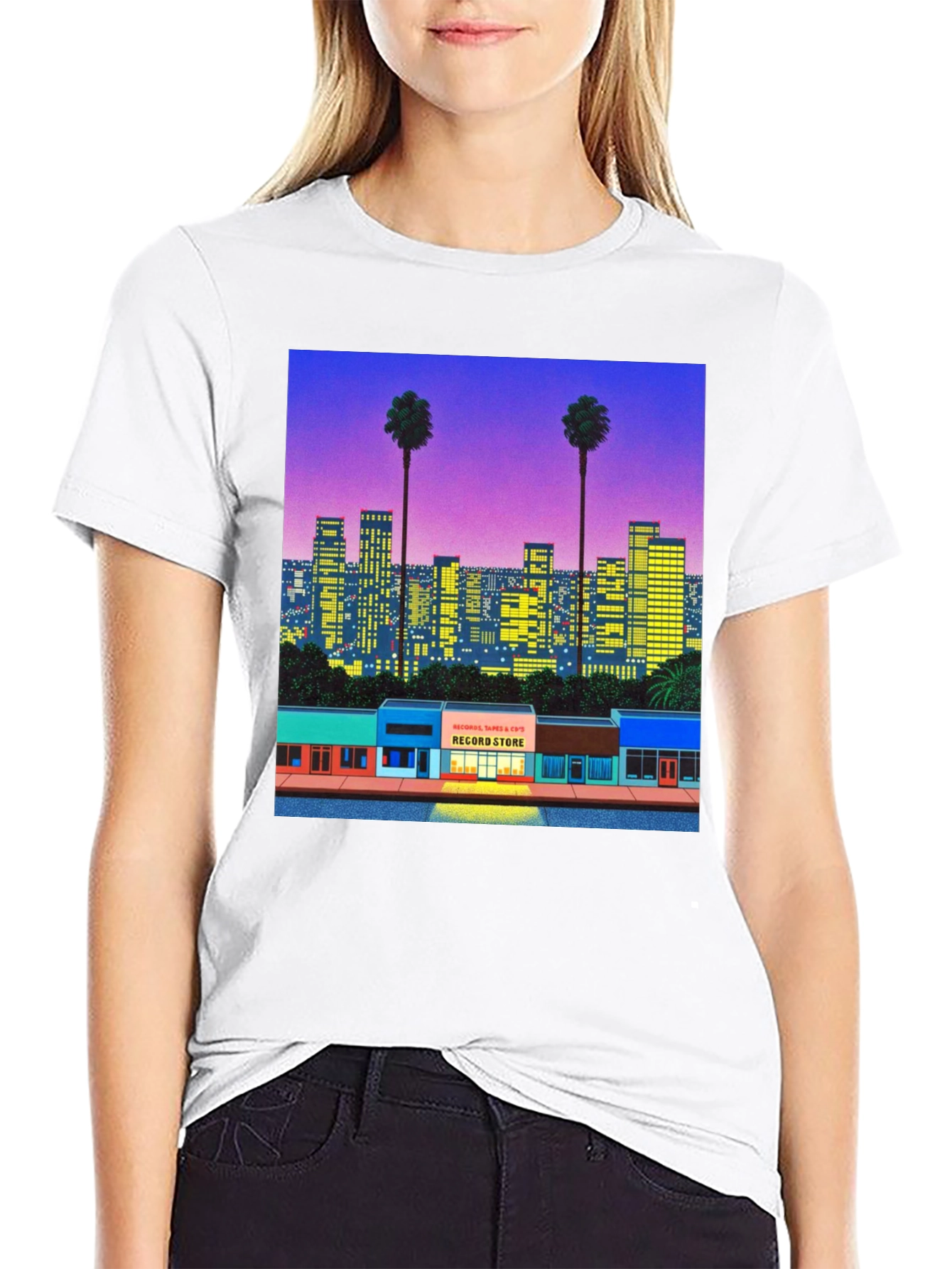 Vaporwave Cityscape T-Shirt