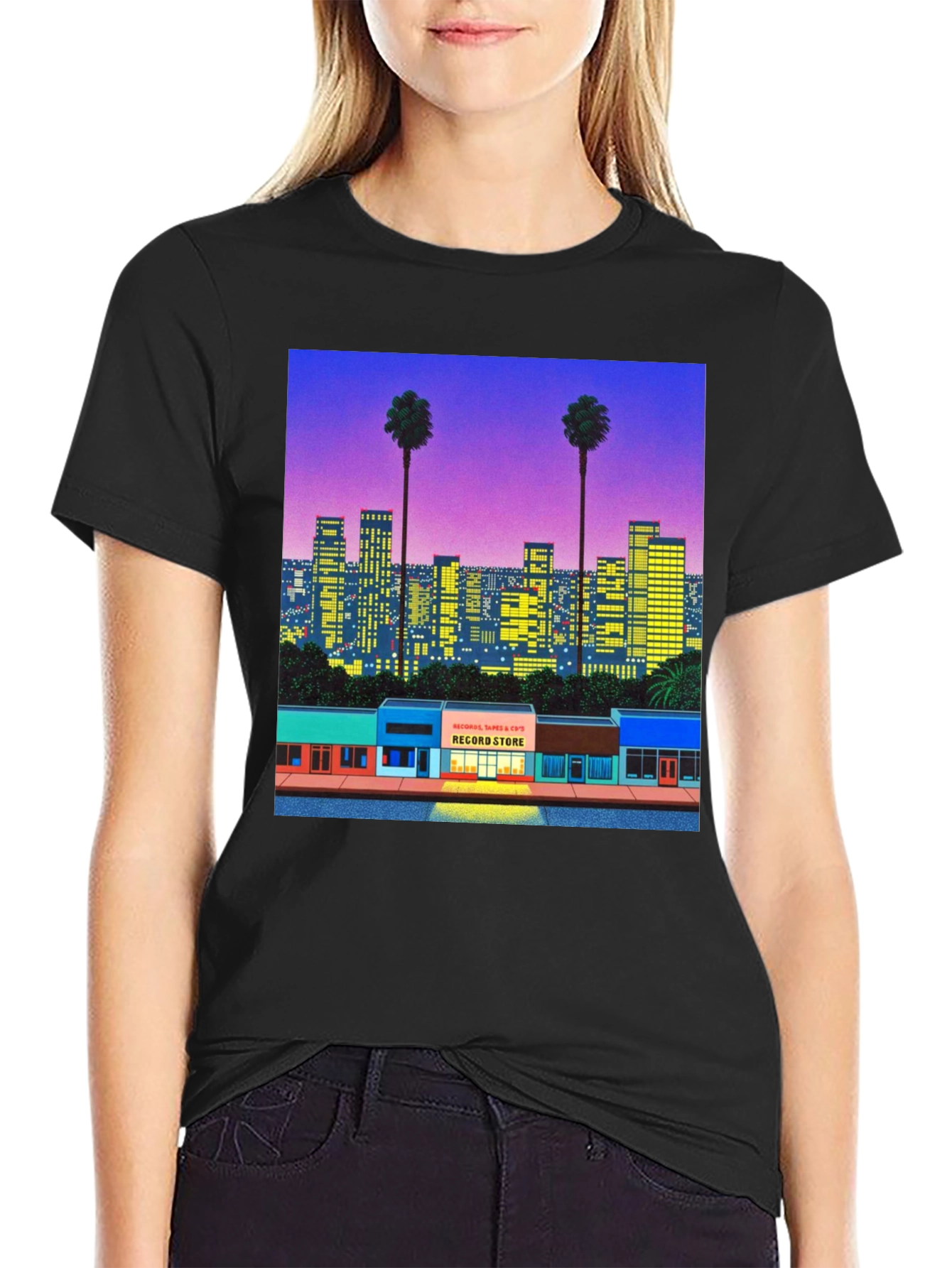 Vaporwave Cityscape T-Shirt