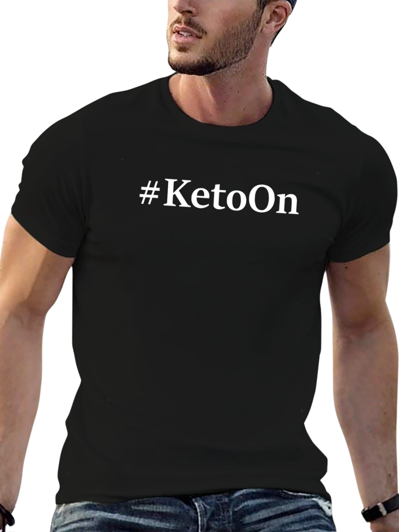 #KetoOn Black Crew Neck T-Shirt