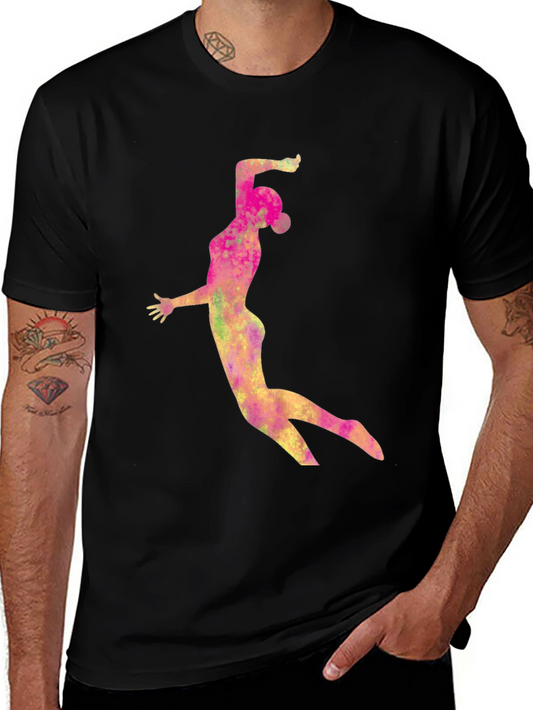 Watercolor Woman T-Shirt - Black