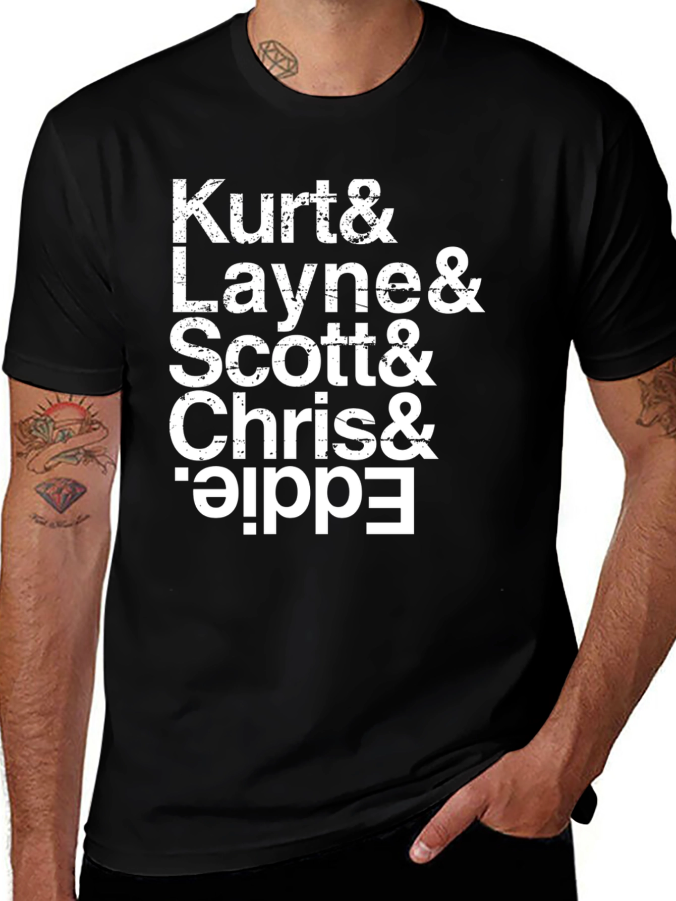 Tribute Black T-Shirt Kurt Layne Scott Chris Eddie