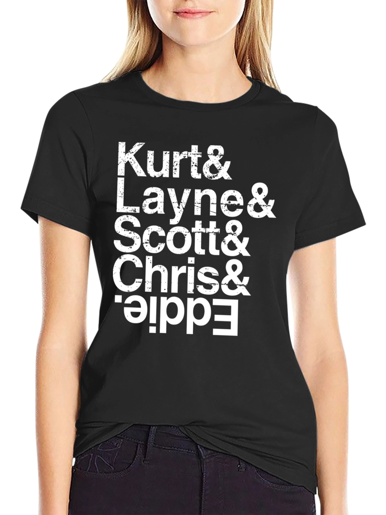 Tribute Black T-Shirt Kurt Layne Scott Chris Eddie