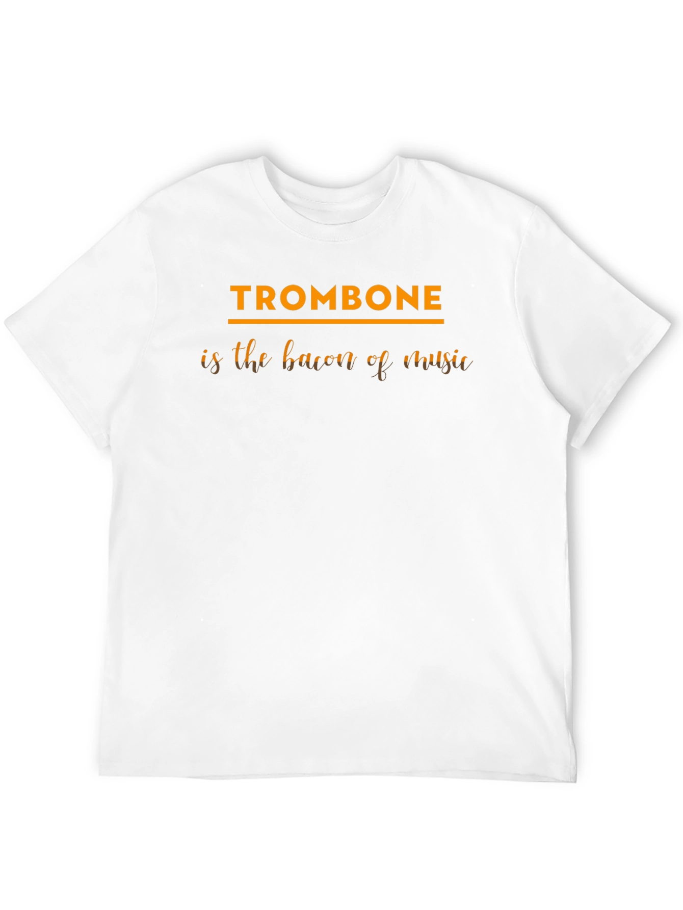 Trombone Bacon Music Funny Black T-Shirt