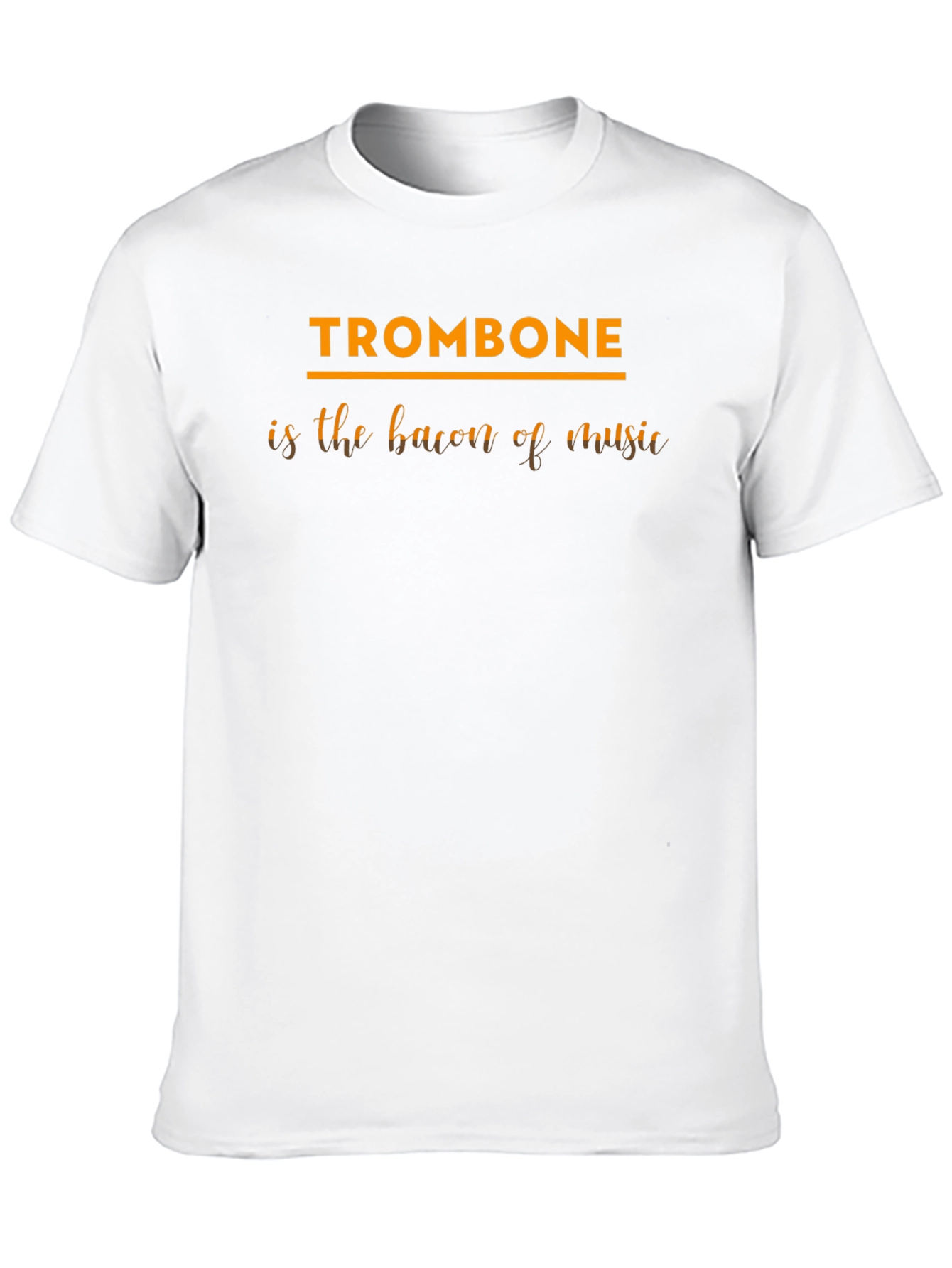 Trombone Bacon Music Funny Black T-Shirt