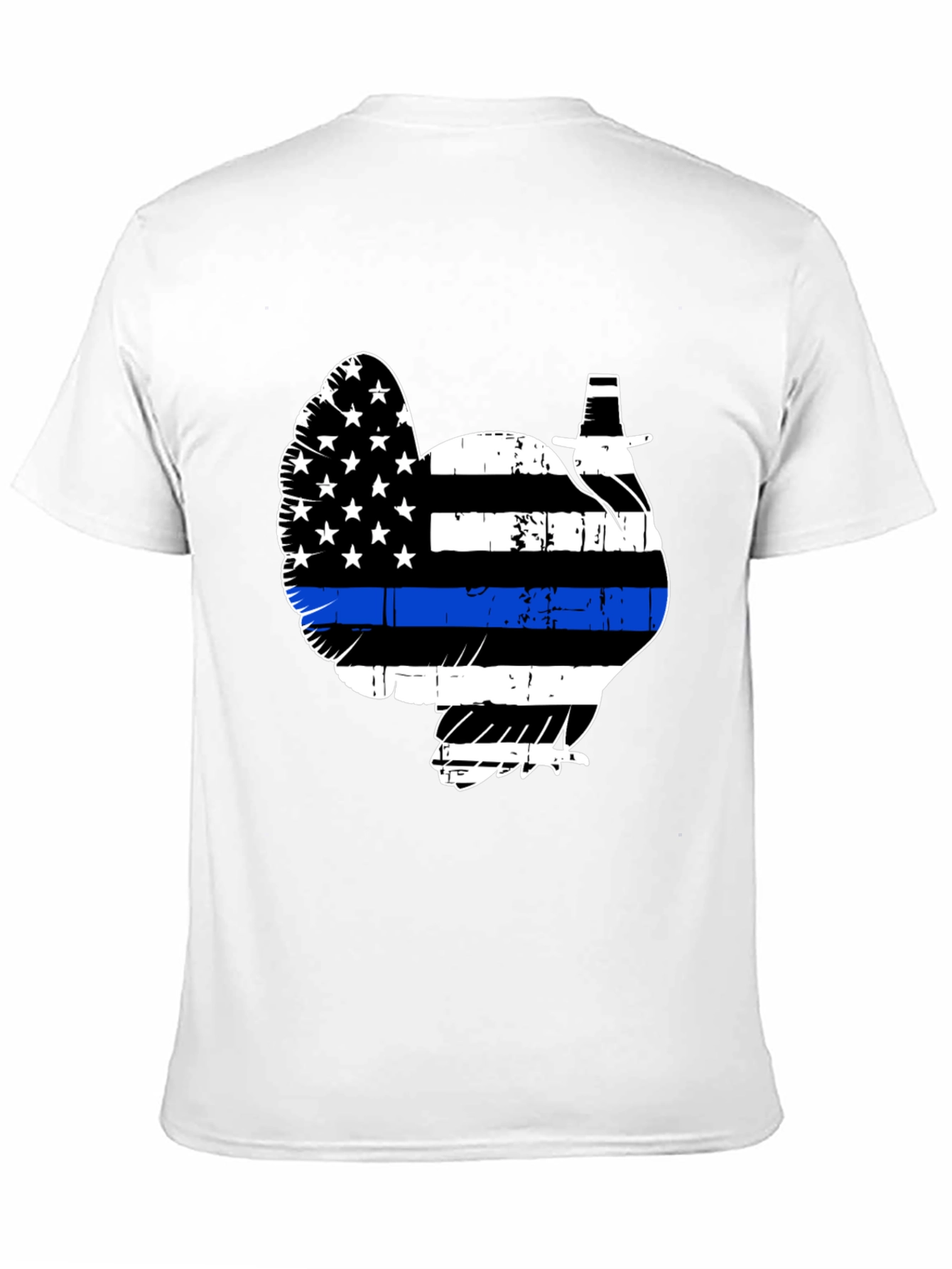 Turkey Police Thin Blue Line Thanksgiving T-Shirt