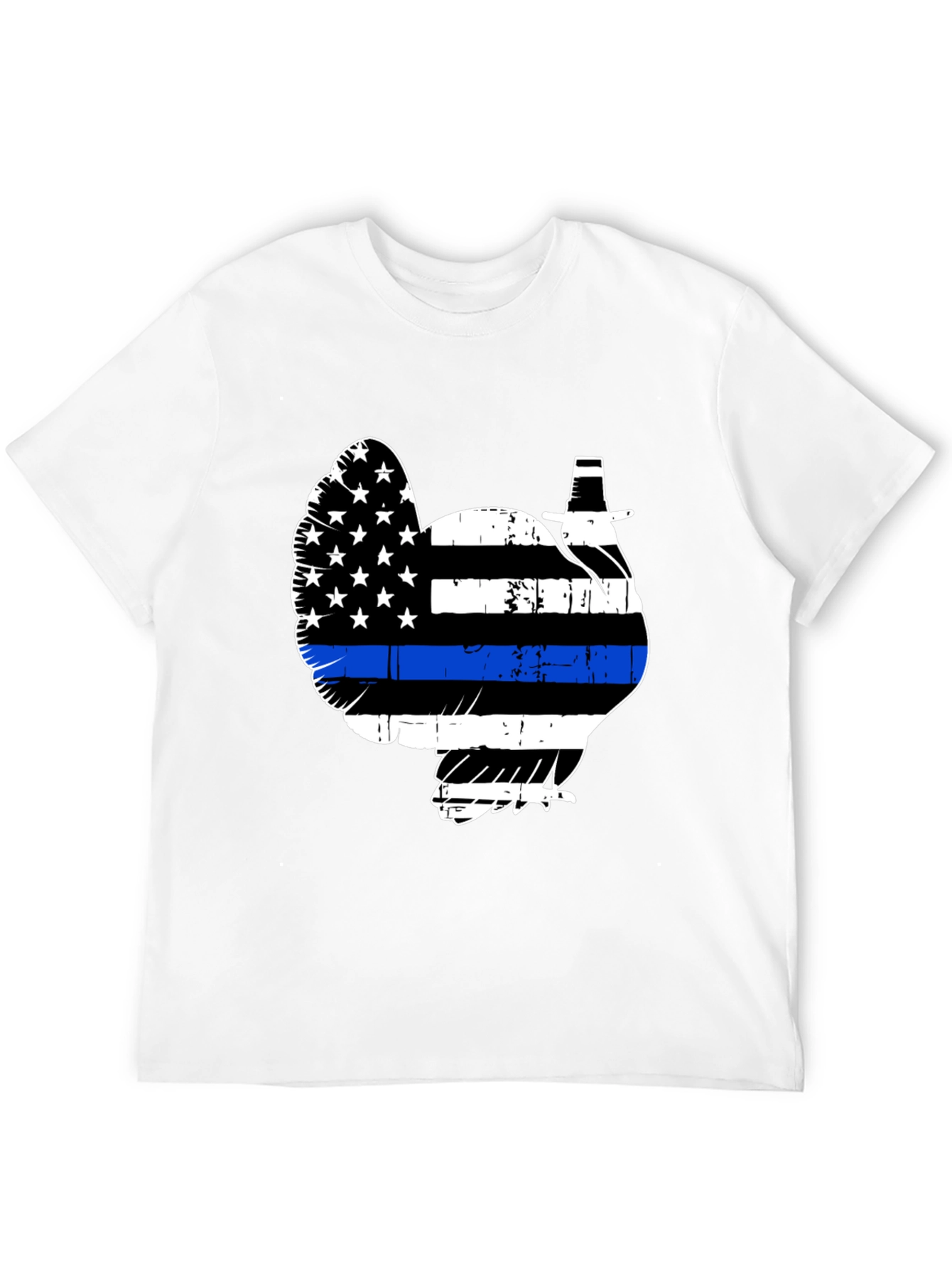 Turkey Police Thin Blue Line Thanksgiving T-Shirt