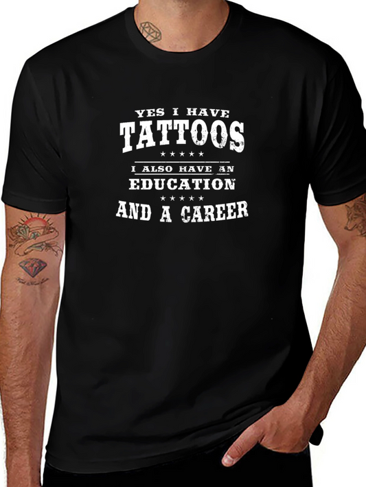 Tattoos Education and Career Graphic Tee - Black