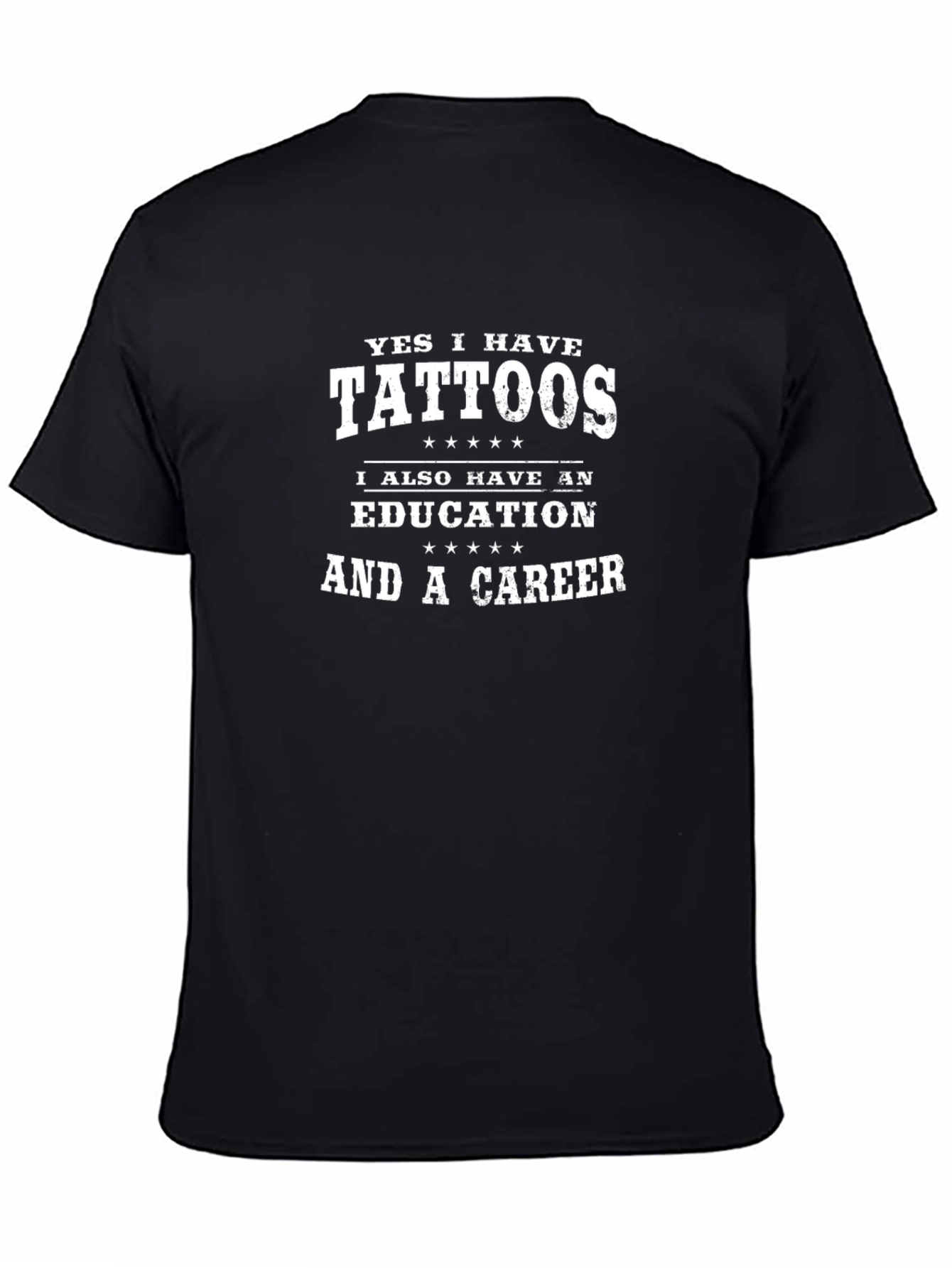 Tattoos Education and Career Graphic Tee - Black