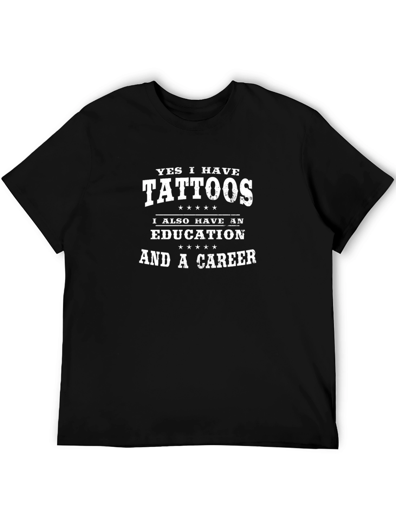 Tattoos Education and Career Graphic Tee - Black