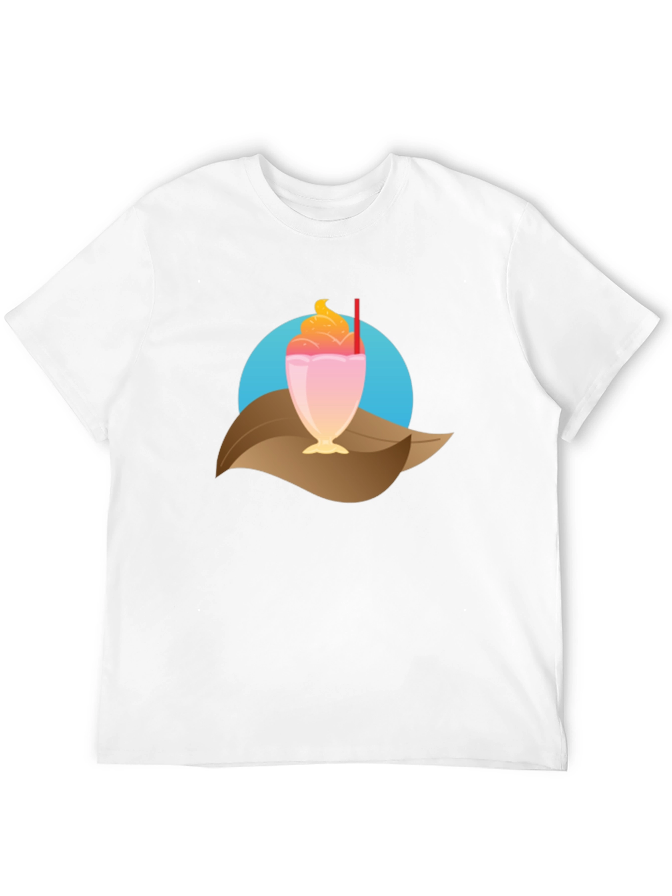 Tropical Milkshake Graphic Tee - Casual Summer Style
