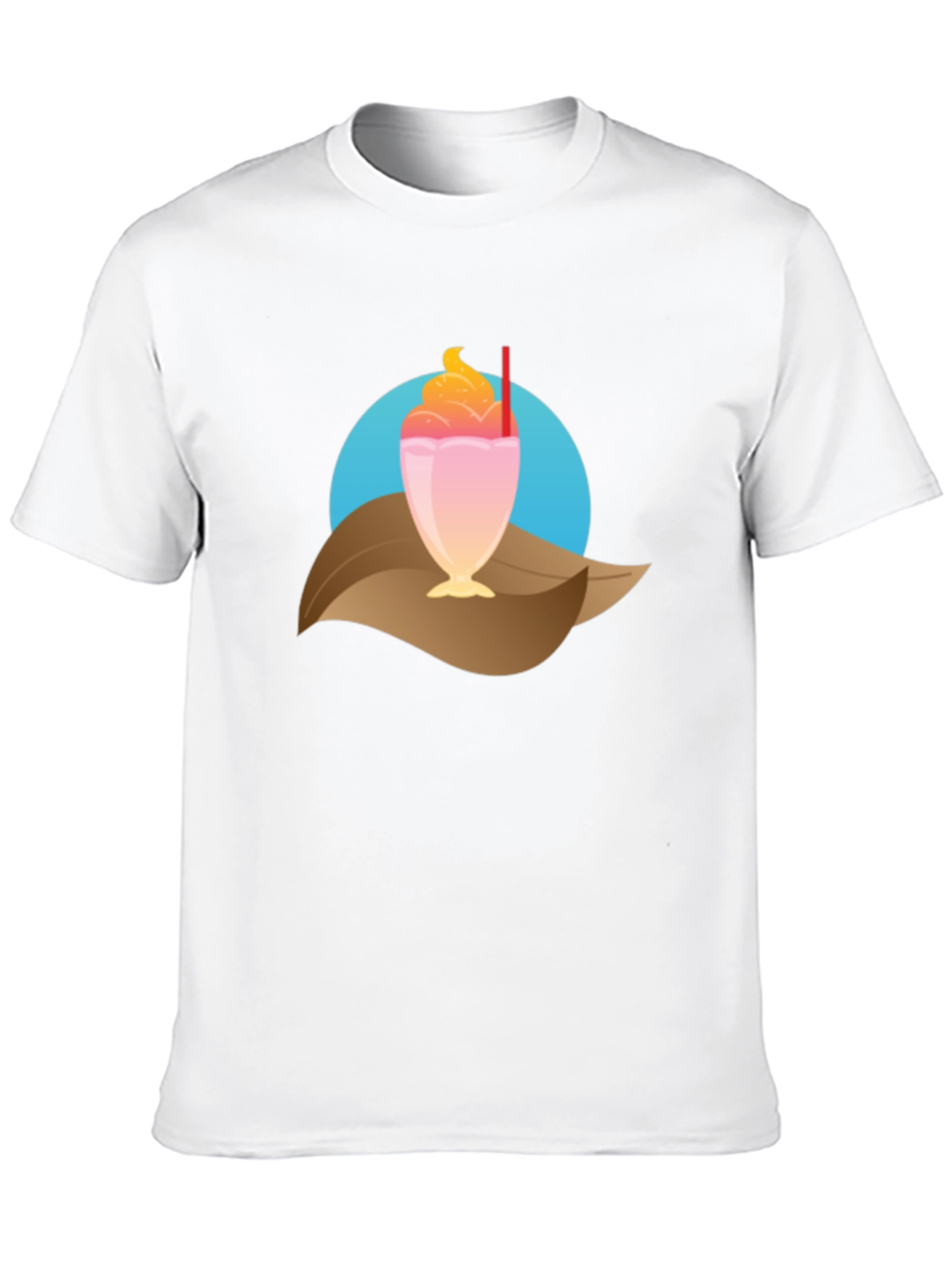 Tropical Milkshake Graphic Tee - Casual Summer Style