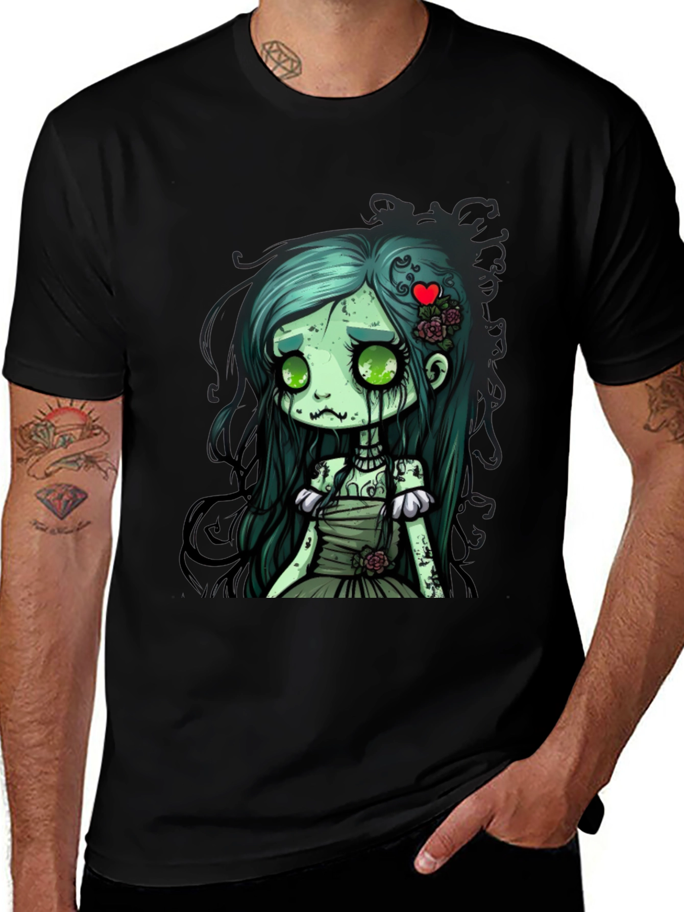 Zombie Girl Graphic Tee - Spooky Cute Style