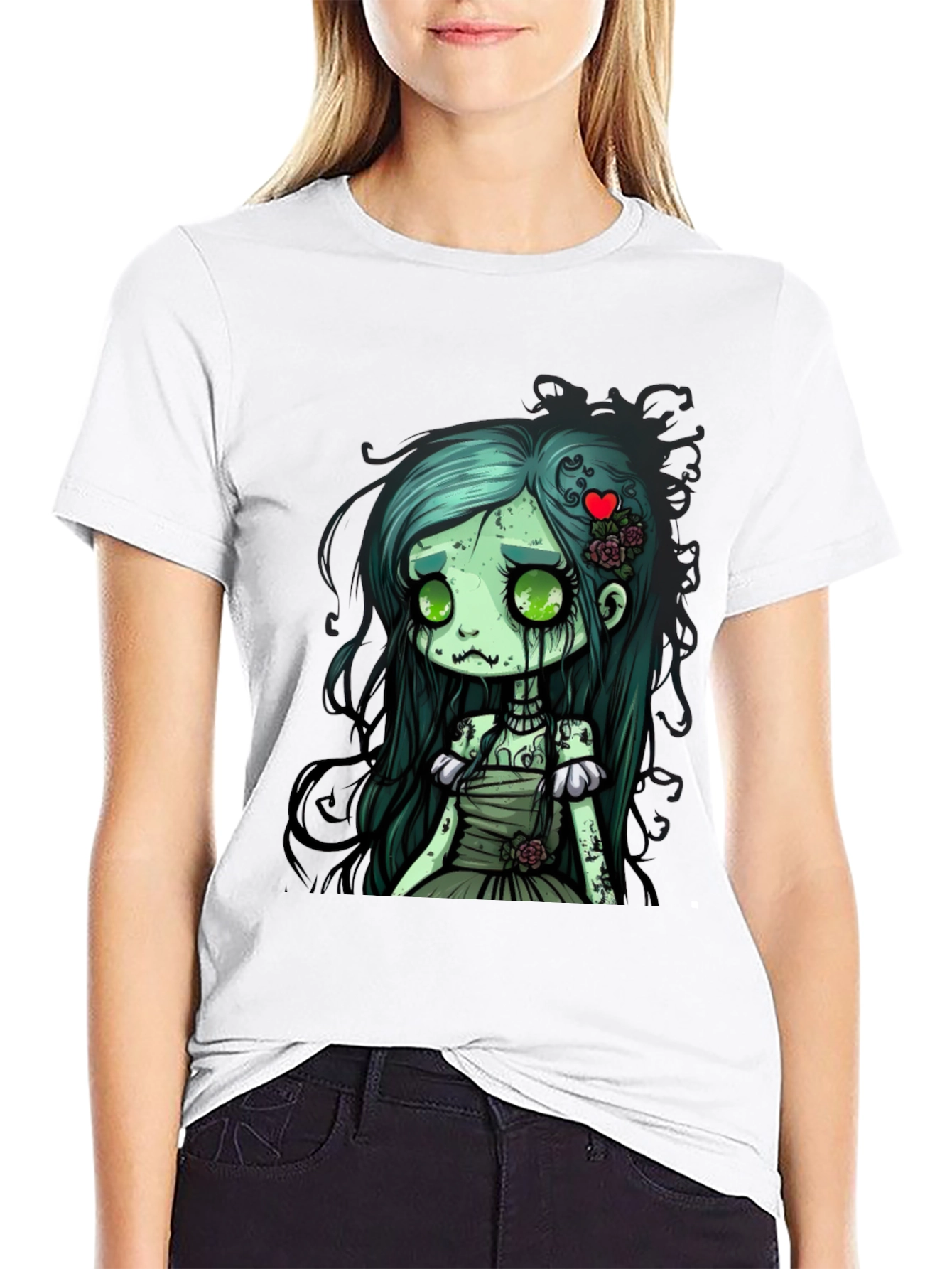 Zombie Girl Graphic Tee - Spooky Cute Style