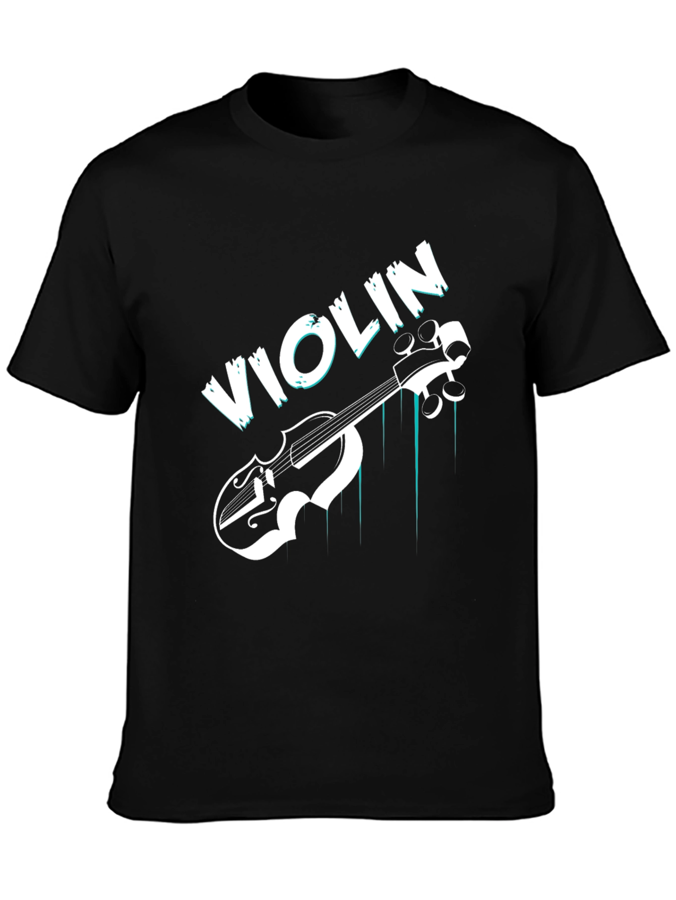 Violin Graphic T-Shirt - Black Music Tee