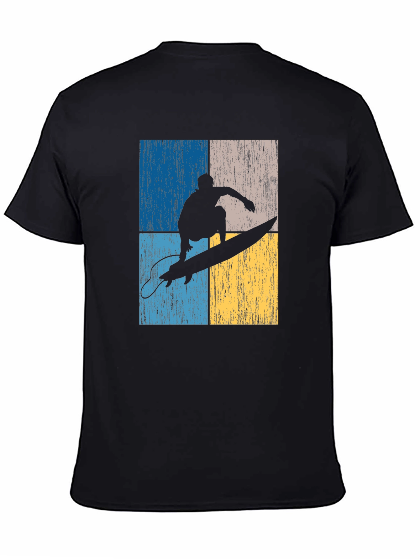 Surfer Silhouette Graphic T-Shirt - Cool Retro Design