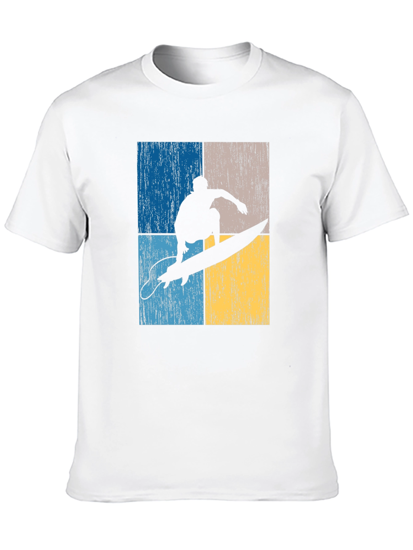 Surfer Silhouette Graphic T-Shirt - Cool Retro Design