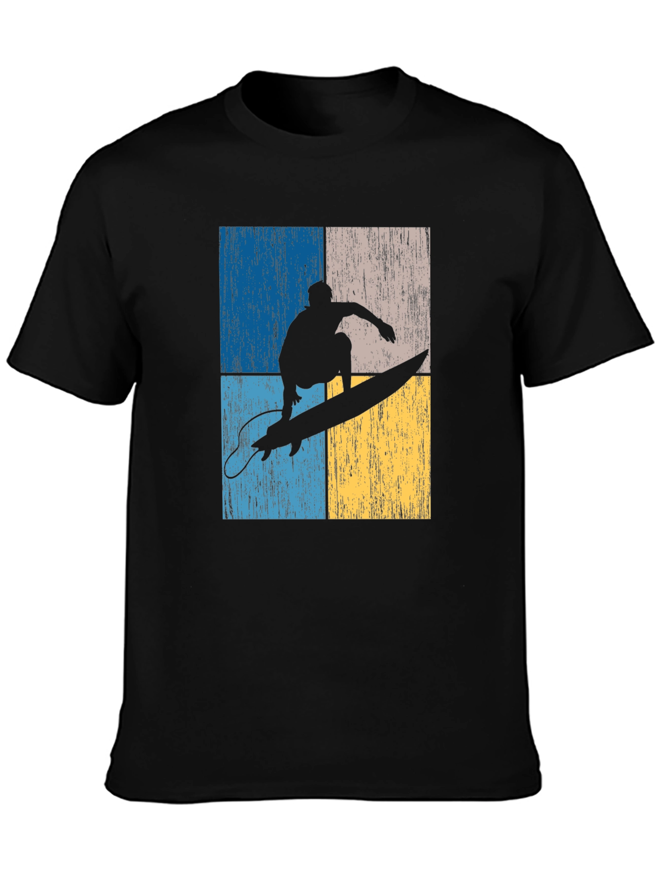 Surfer Silhouette Graphic T-Shirt - Cool Retro Design