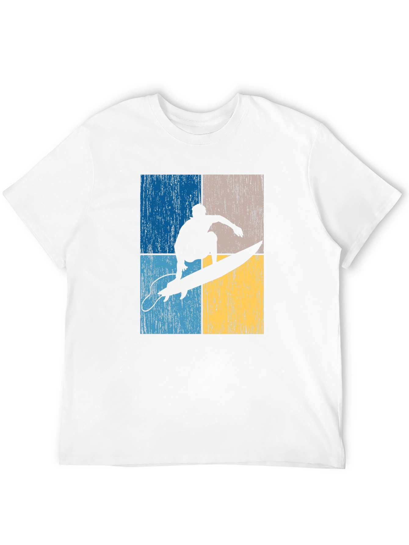 Surfer Silhouette Graphic T-Shirt - Cool Retro Design