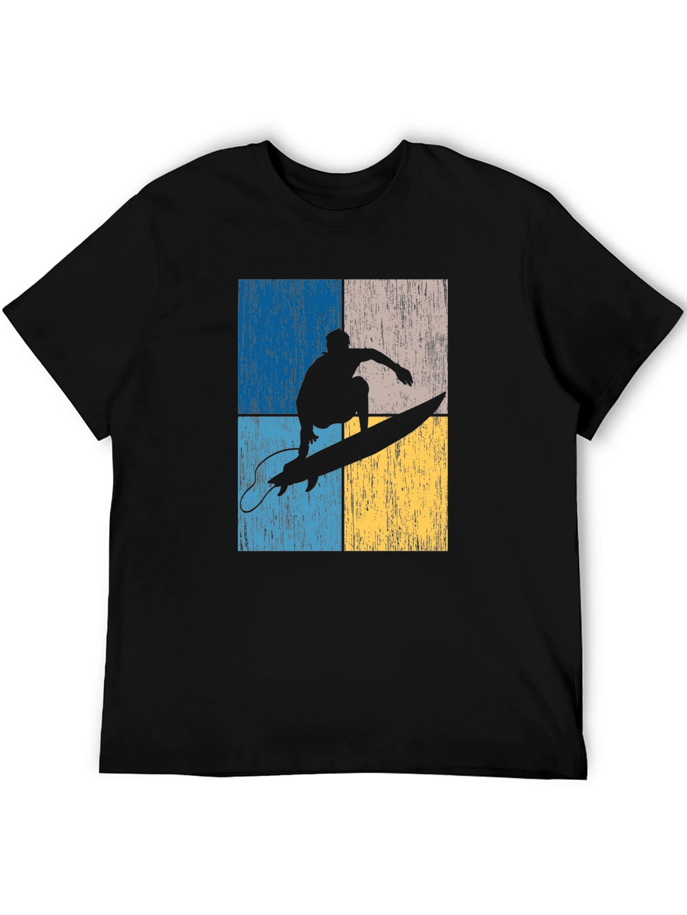 Surfer Silhouette Graphic T-Shirt - Cool Retro Design