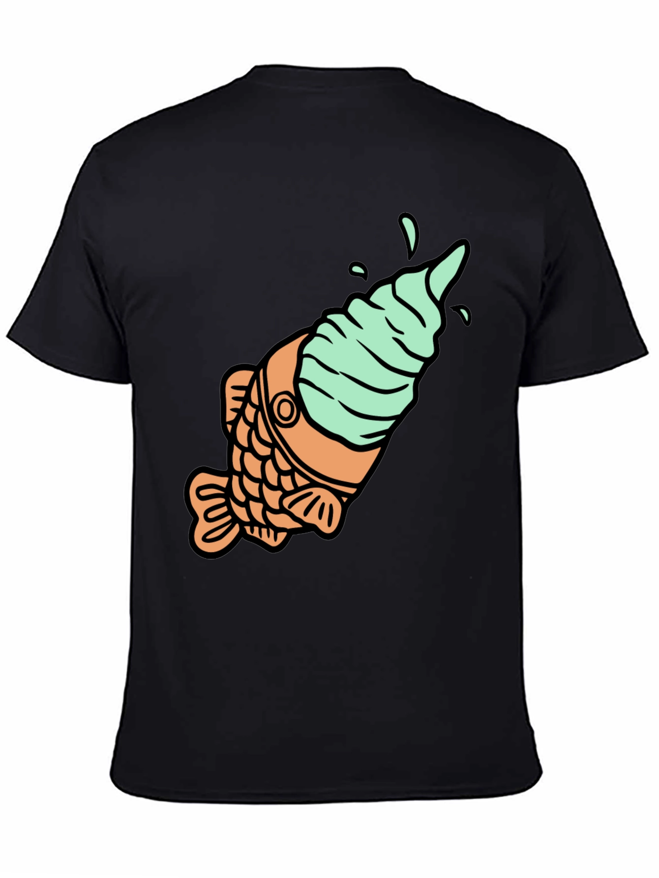 Taiyaki Ice Cream T-Shirt - Novelty Fish Cone Tee