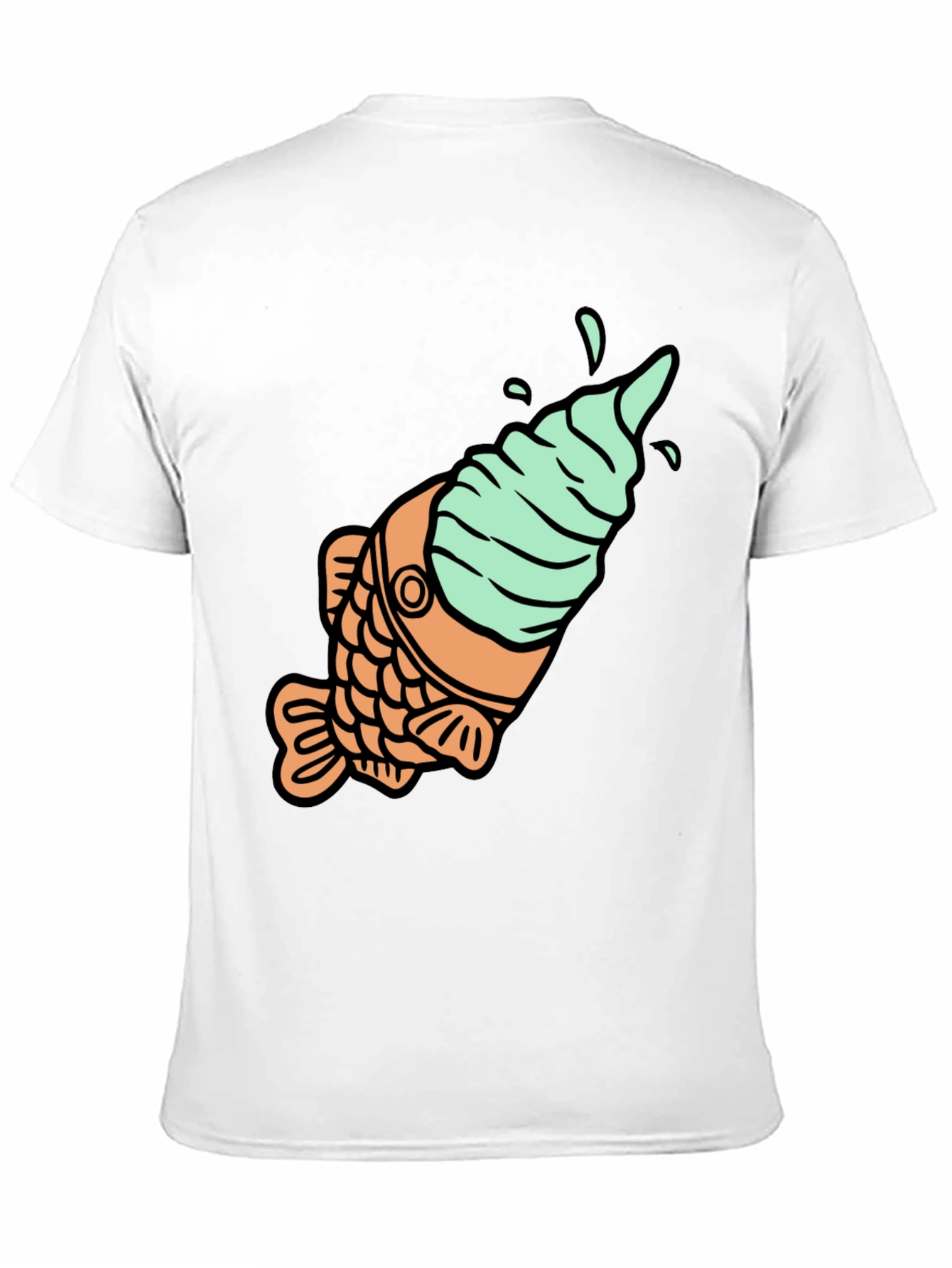 Taiyaki Ice Cream T-Shirt - Novelty Fish Cone Tee