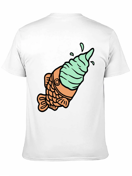 Taiyaki Ice Cream T-Shirt - Novelty Fish Cone Tee