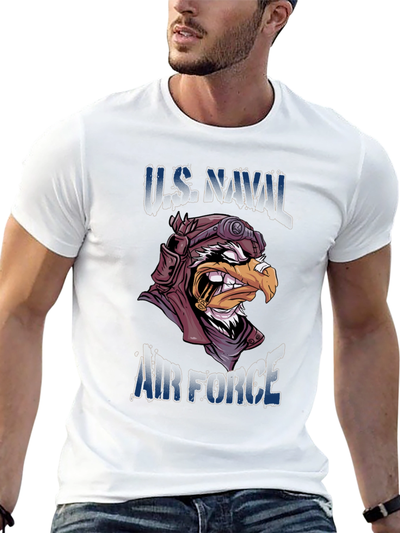 US Naval Air Force Eagle Pilot Graphic Tee