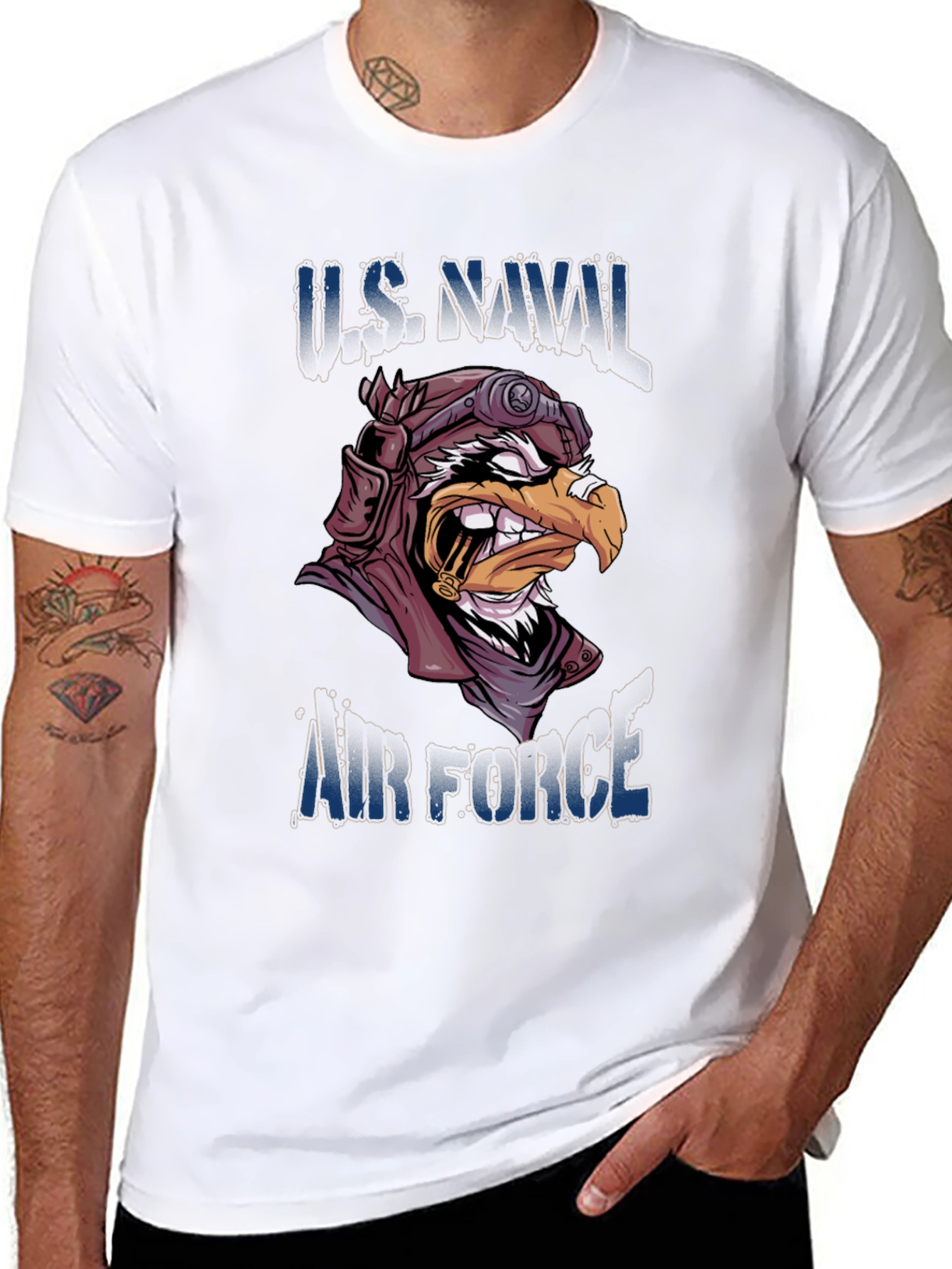 US Naval Air Force Eagle Pilot Graphic Tee