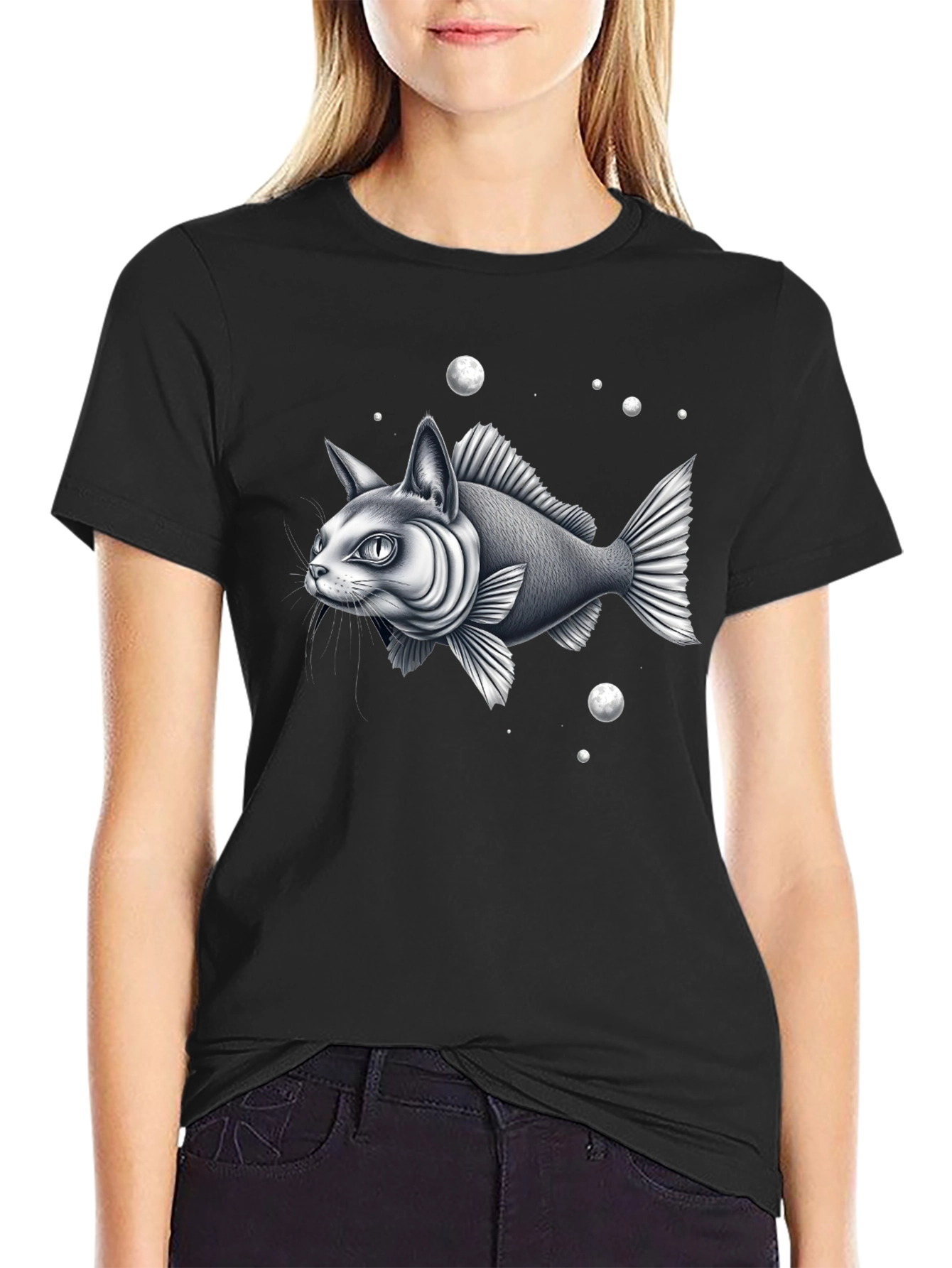 Surreal Catfish Graphic Tee - Unique Design