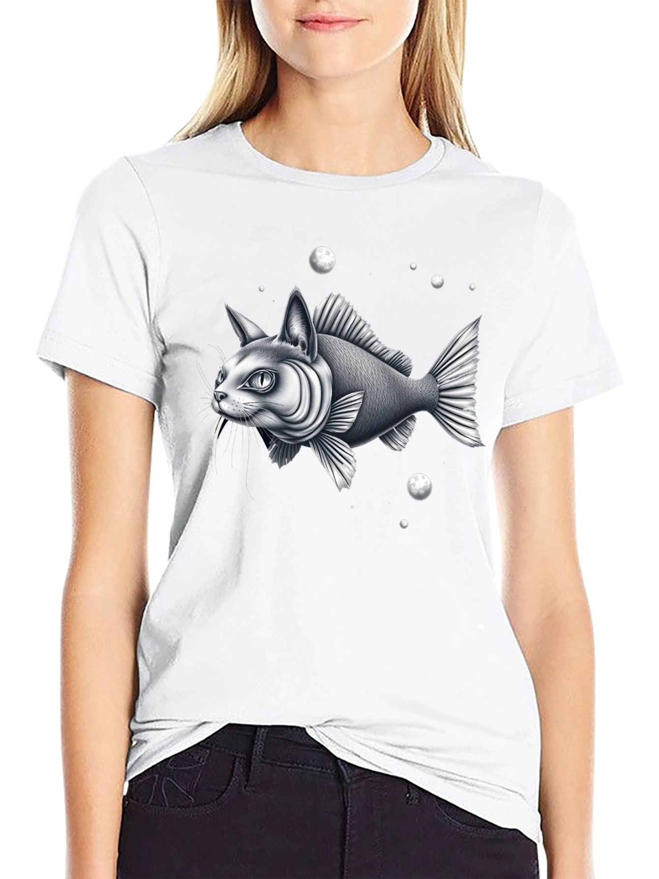Surreal Catfish Graphic Tee - Unique Design