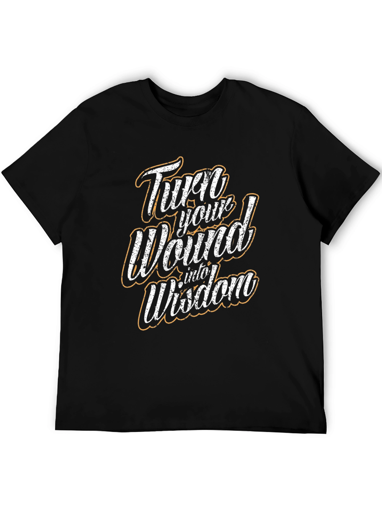 Turn Your Wound Into Wisdom Black Graphic Tee