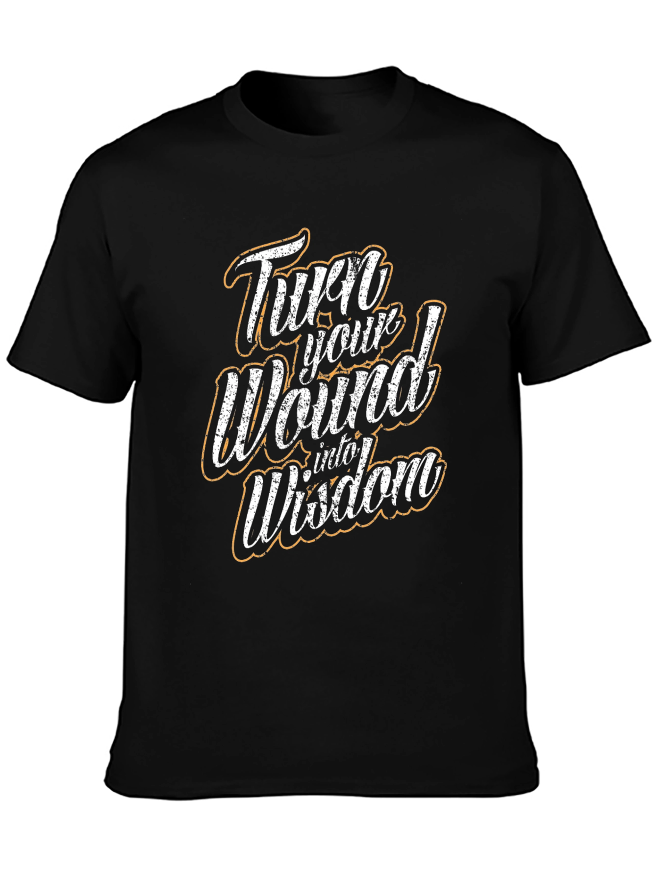 Turn Your Wound Into Wisdom Black Graphic Tee