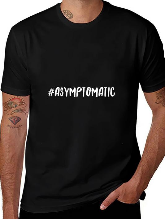 #Asymptomatic Black Cotton Tee - Stylish & Comfy Casual Wear
