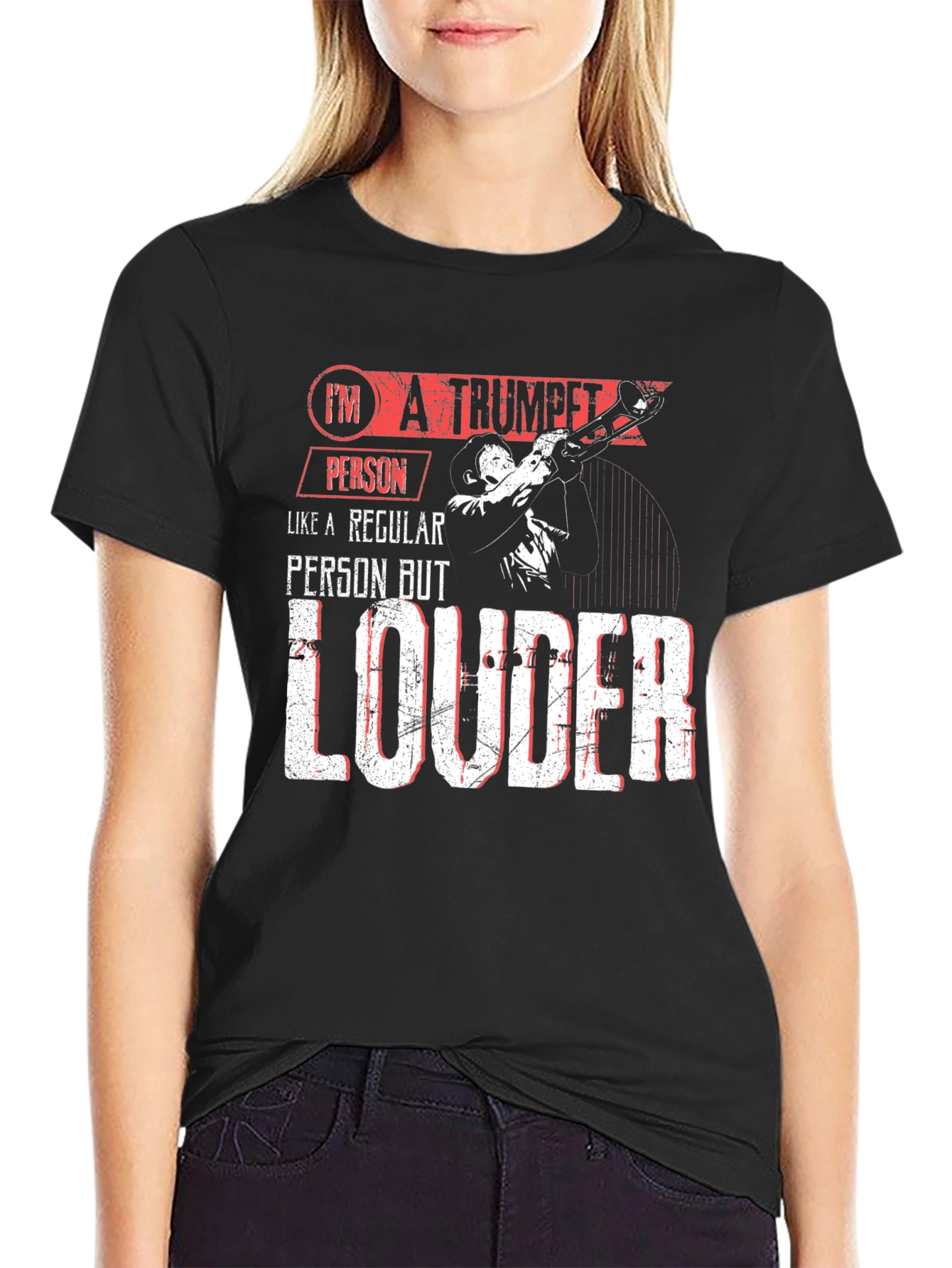 Trumpet Person T-Shirt - Loud Musician Tee