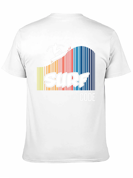 Surf Code Graphic Tee - Black Cotton T-Shirt
