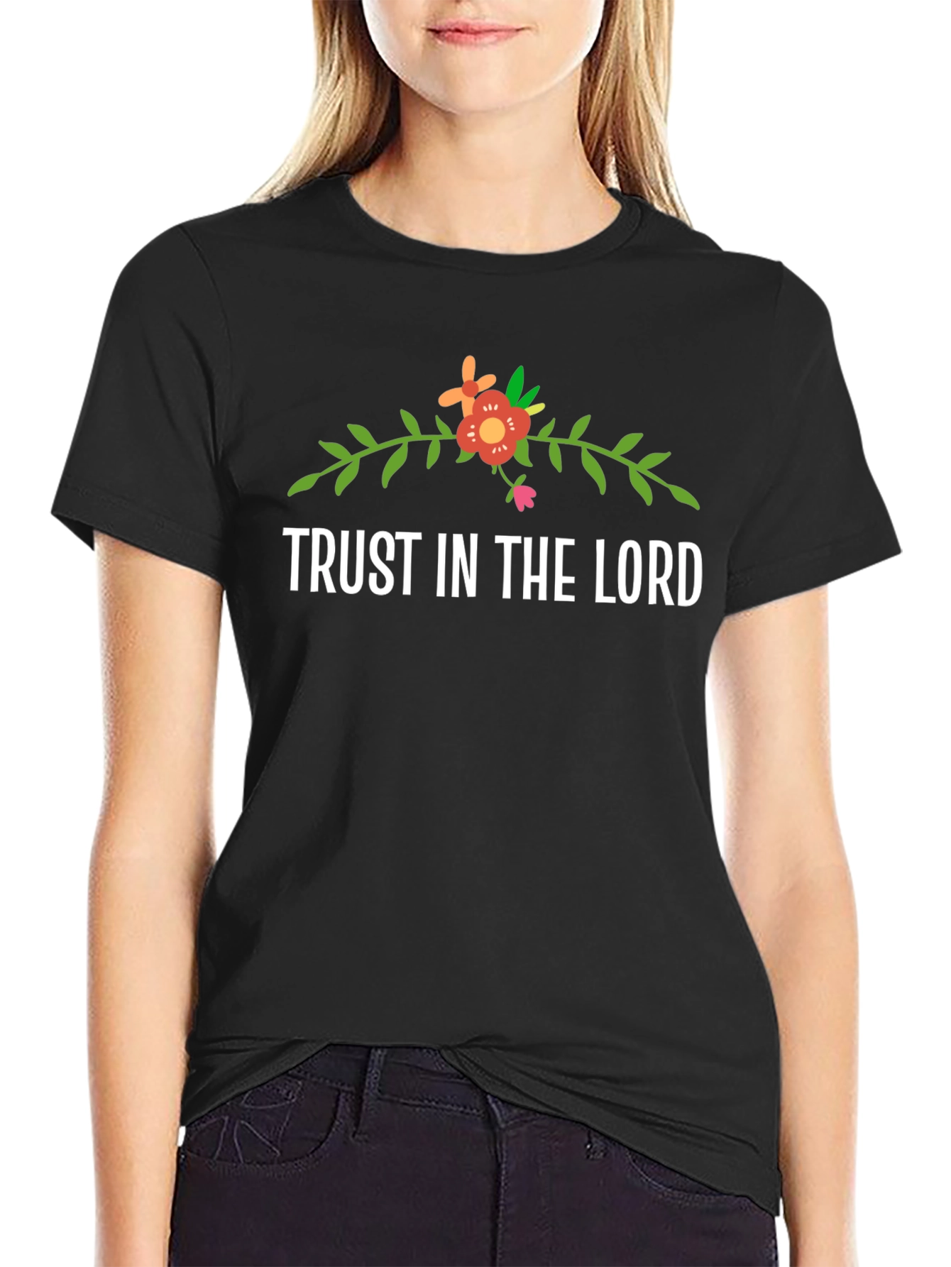 Trust In The Lord Floral Graphic Tee