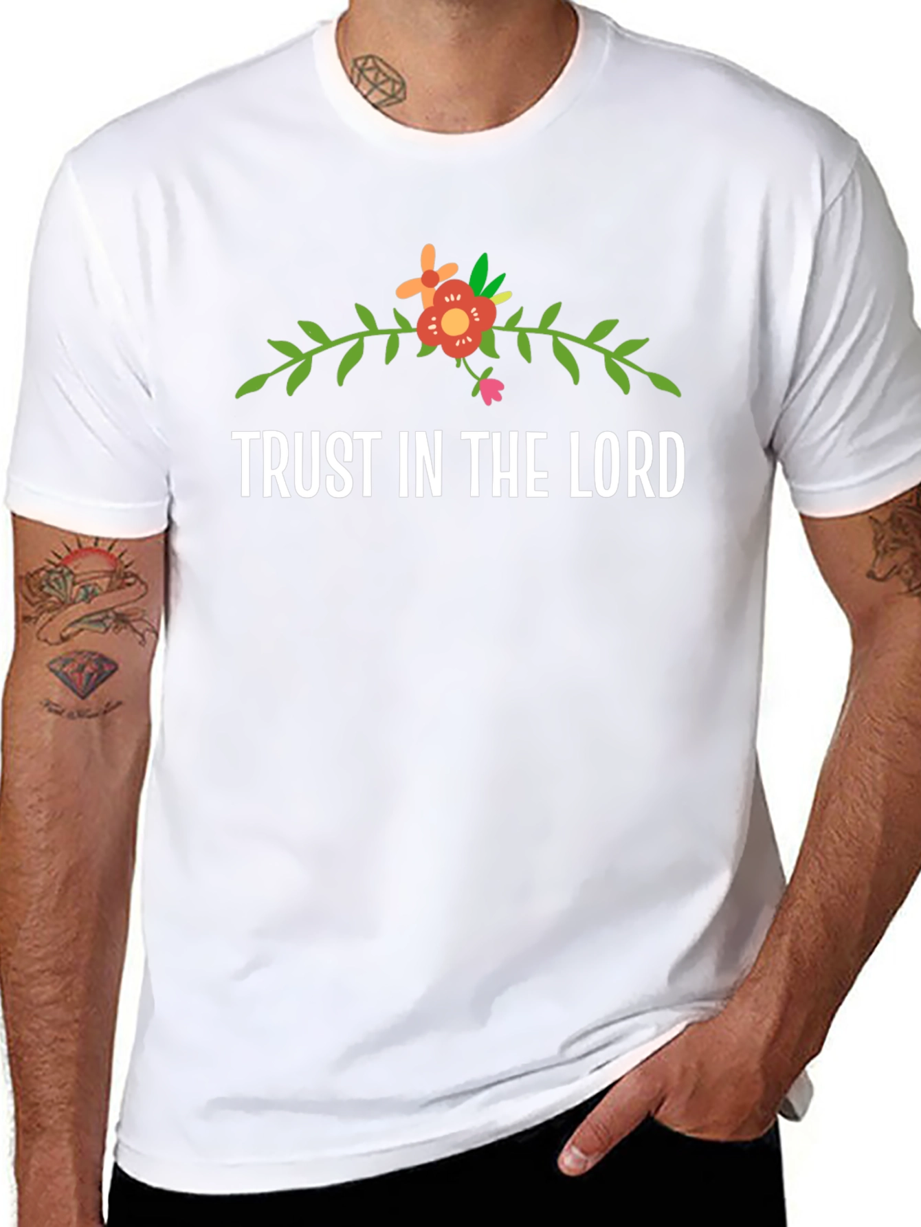Trust In The Lord Floral Graphic Tee