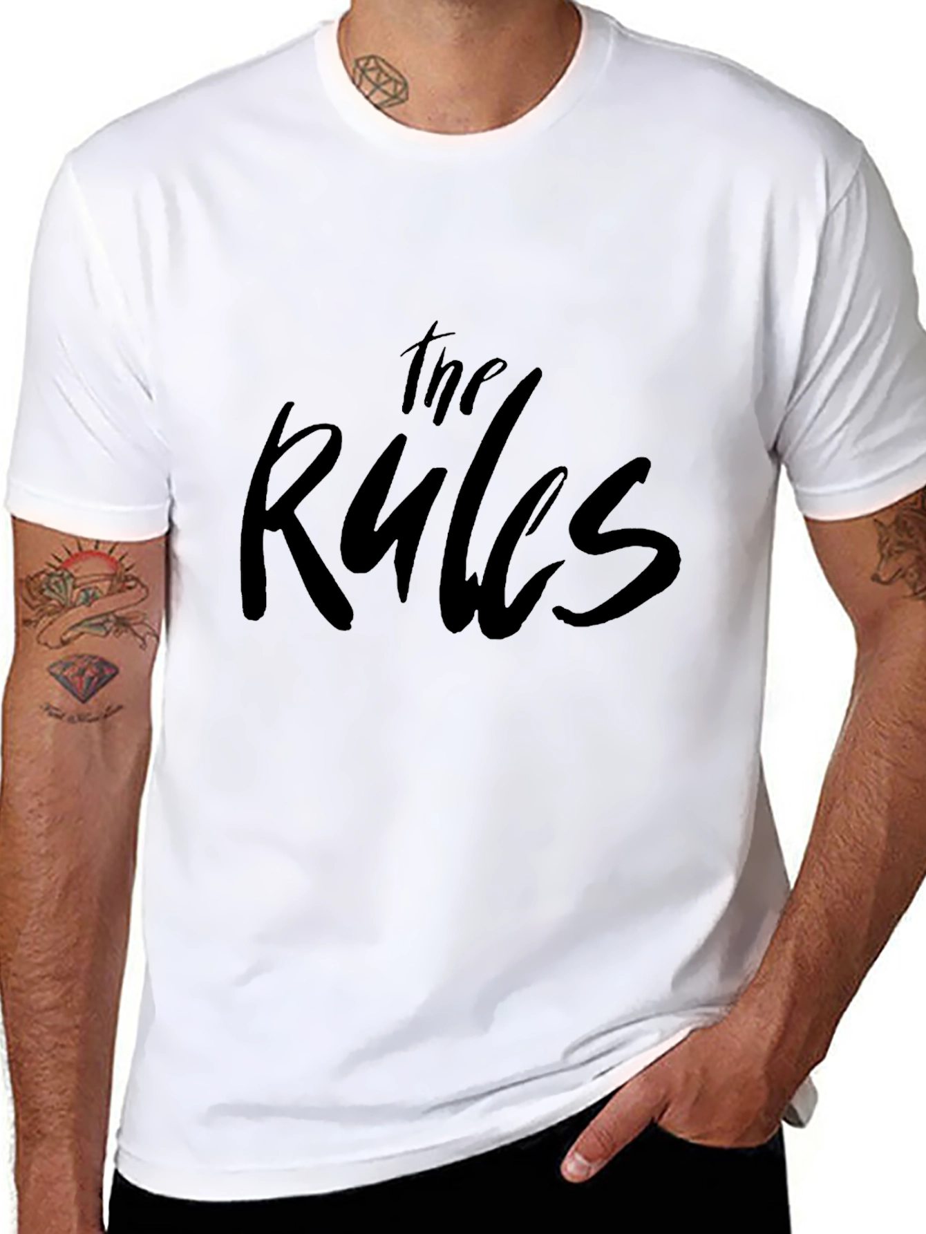 The Rules Graphic Print Black T-Shirt