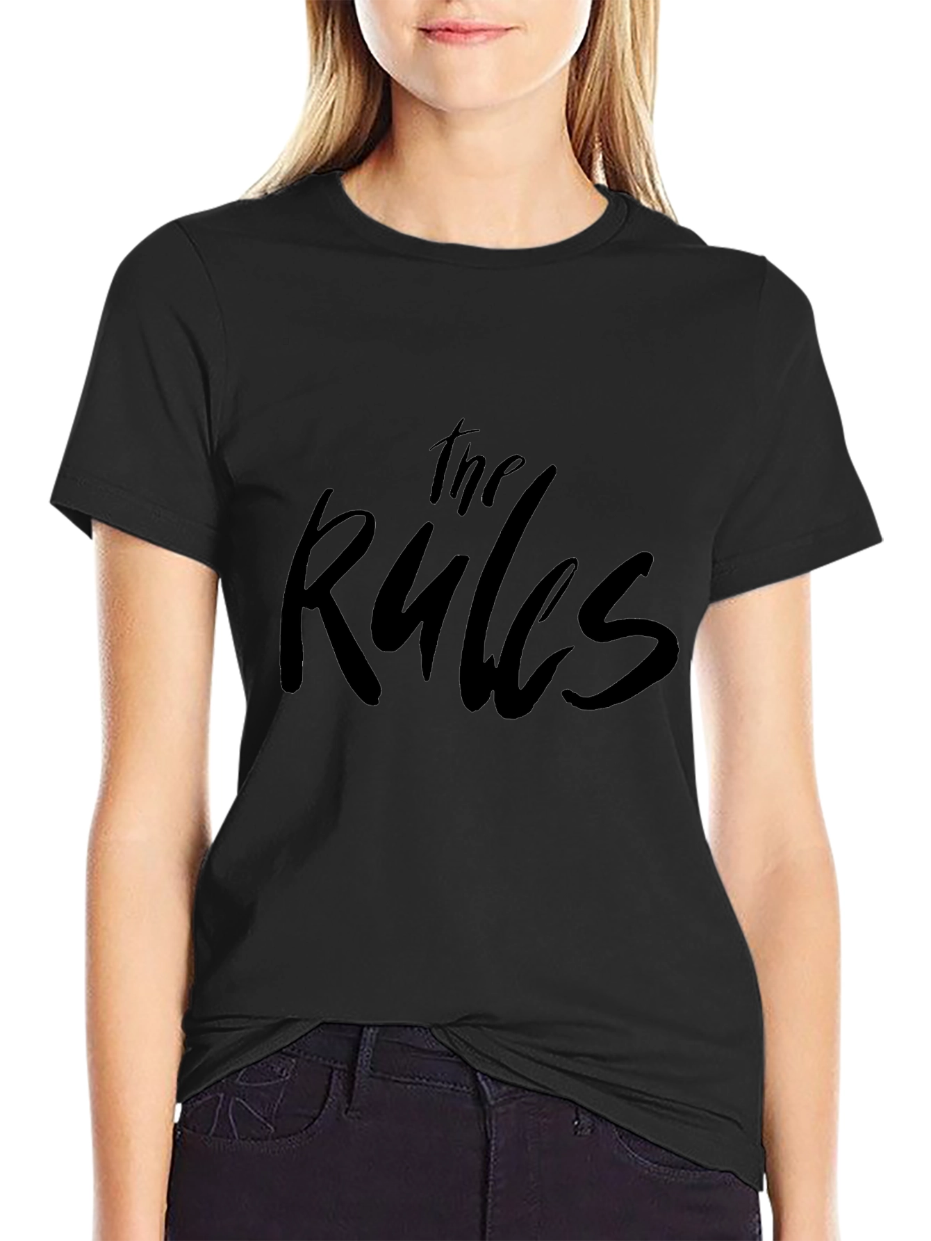 The Rules Graphic Print Black T-Shirt