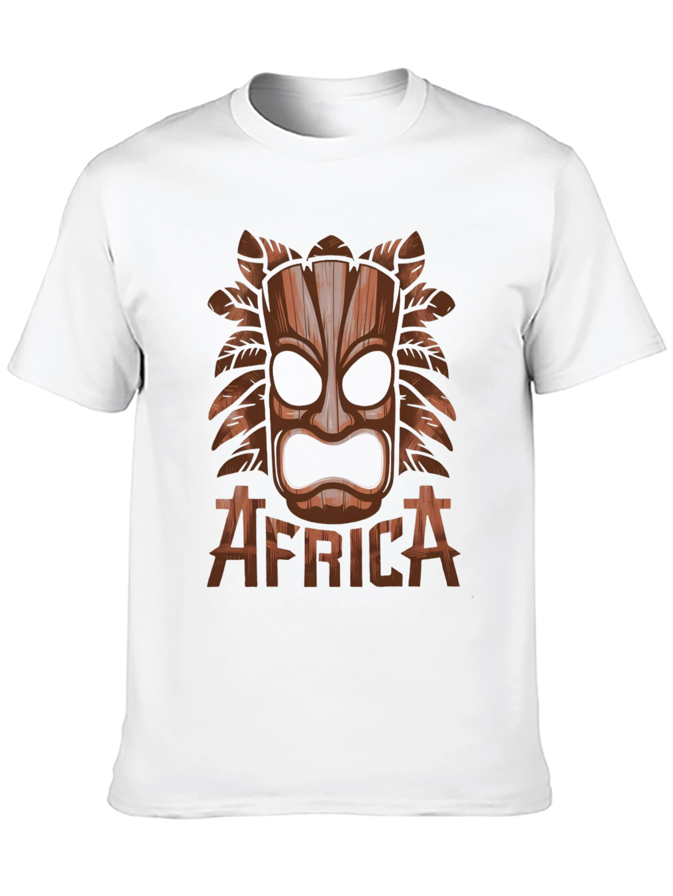 Tribal Africa Mask Black T-Shirt