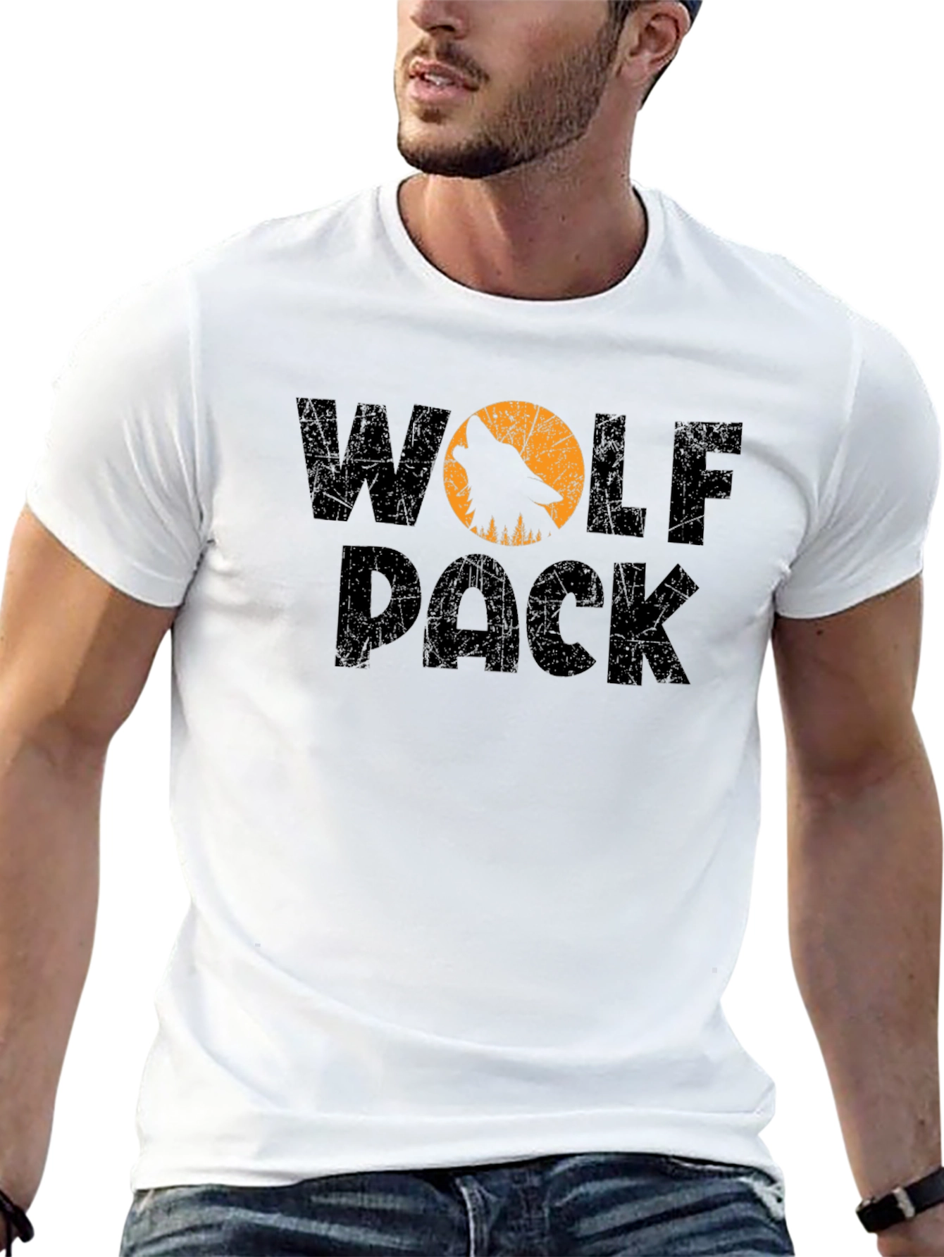 Wolf Pack Graphic Tee - Moonlit Howl Design