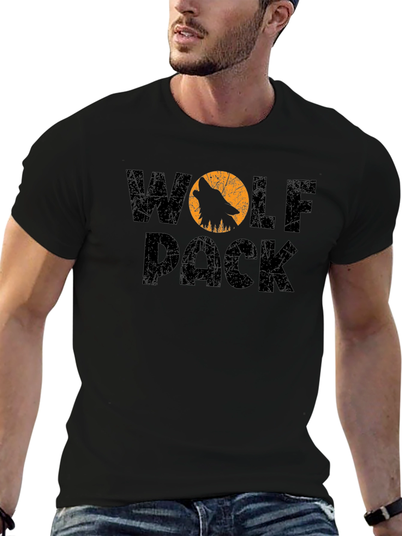 Wolf Pack Graphic Tee - Moonlit Howl Design