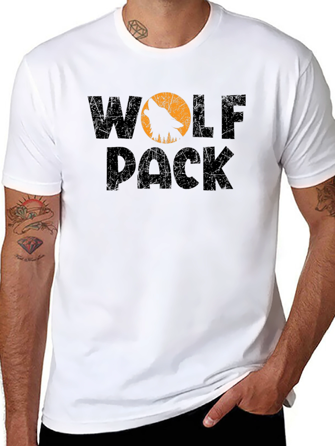 Wolf Pack Graphic Tee - Moonlit Howl Design