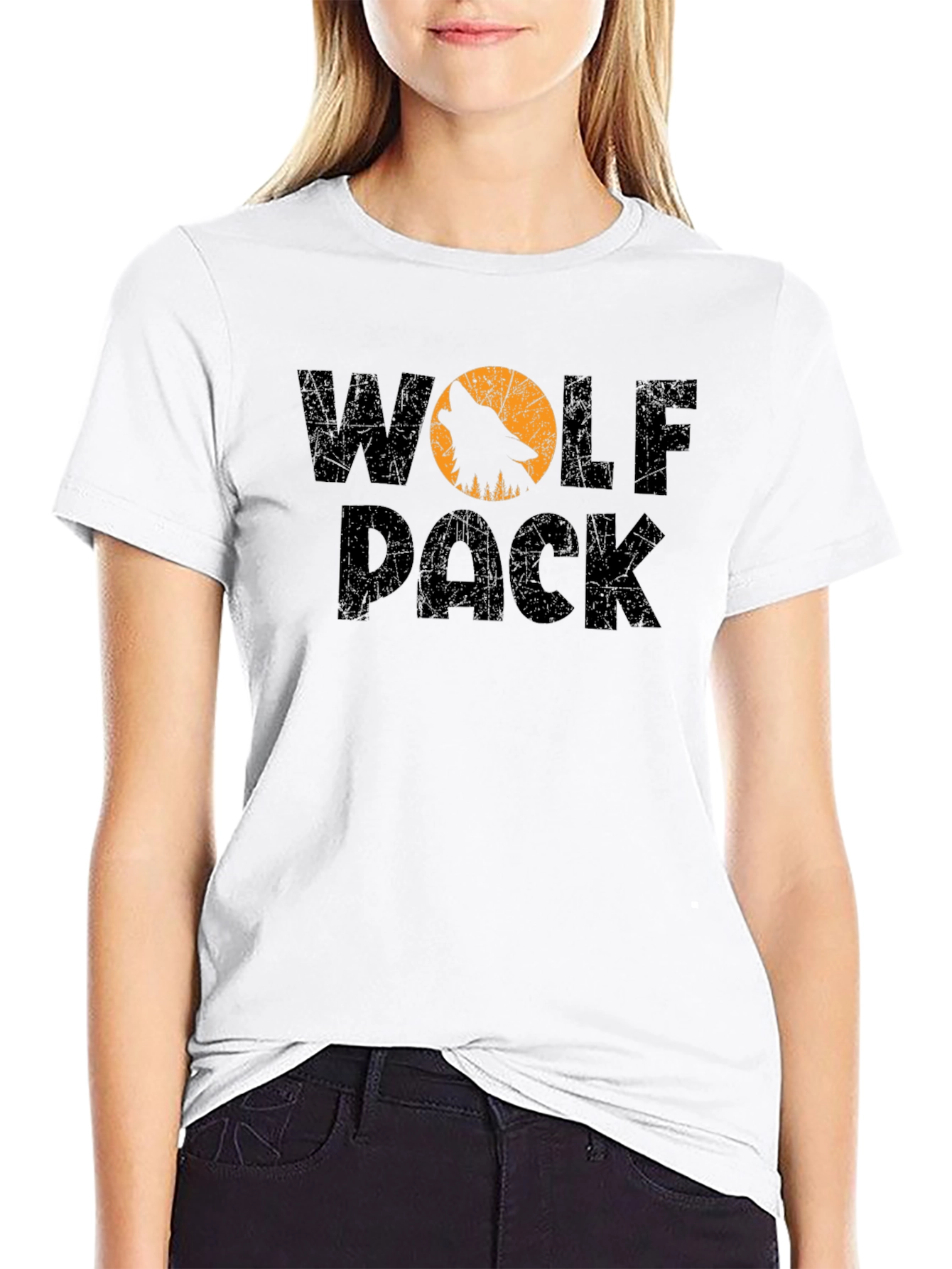 Wolf Pack Graphic Tee - Moonlit Howl Design