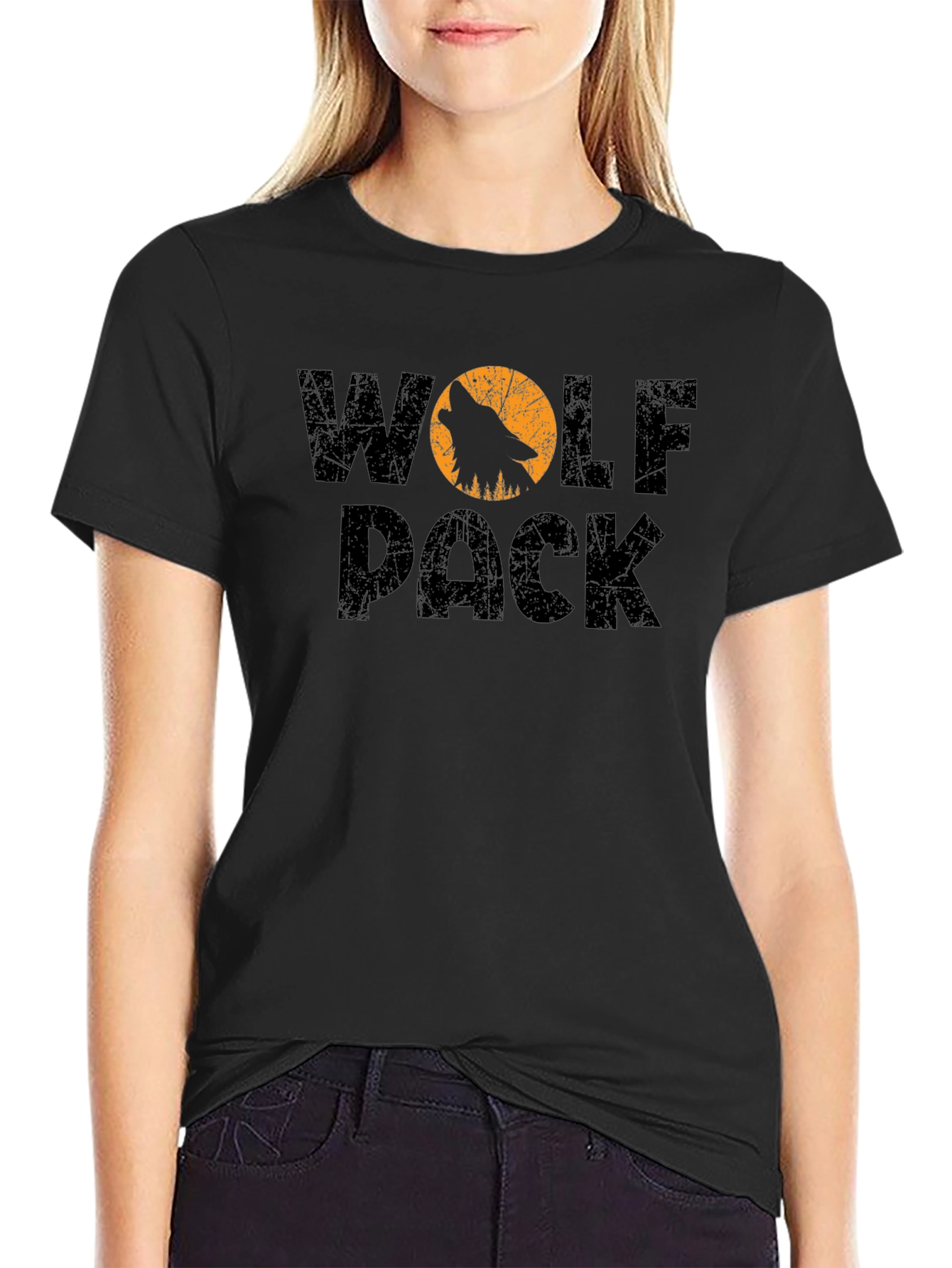 Wolf Pack Graphic Tee - Moonlit Howl Design