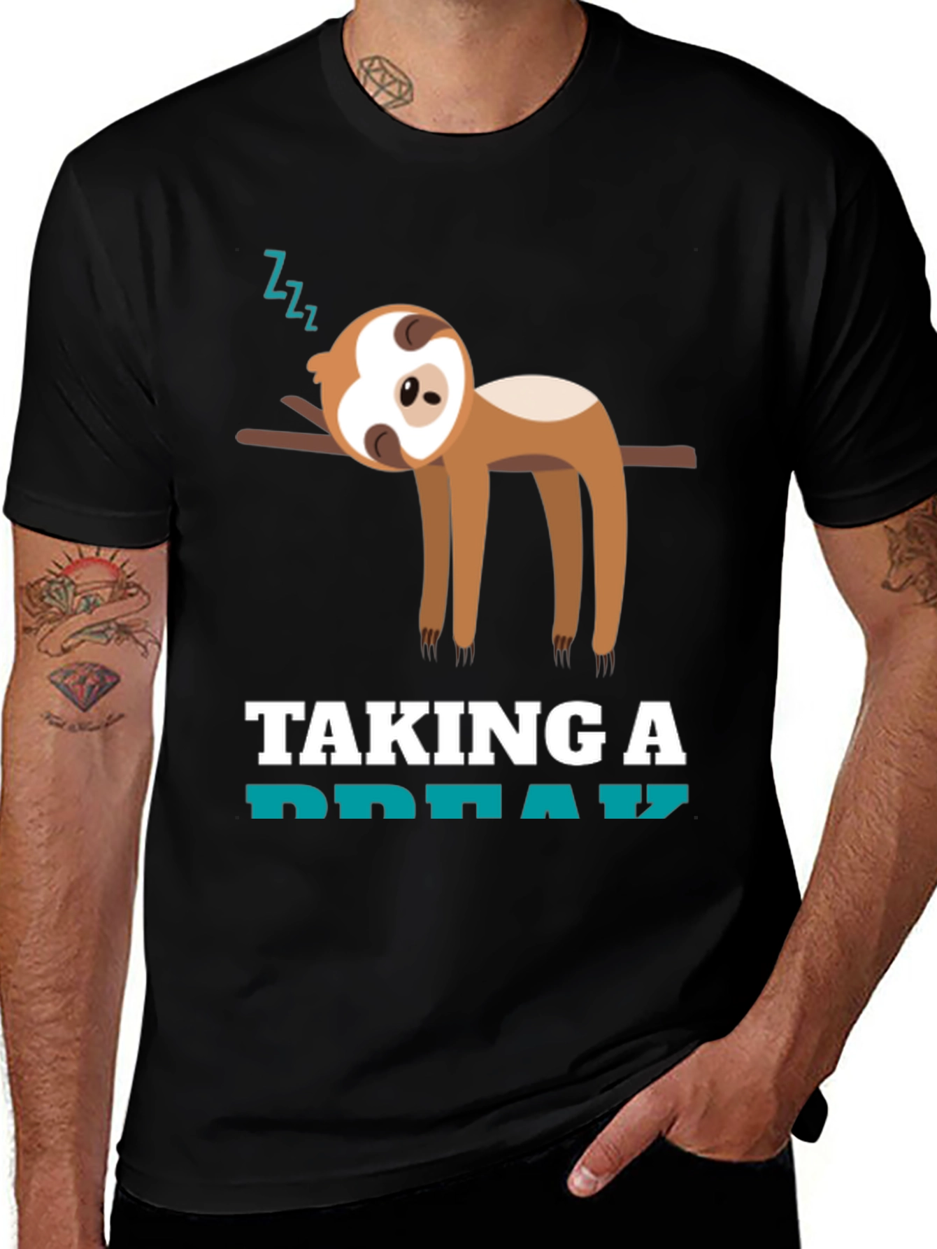 Taking a Break Sloth T-Shirt - Funny Animal Tee
