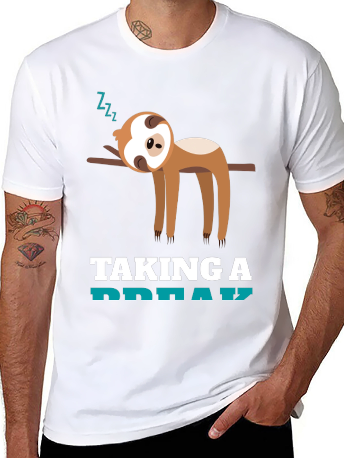 Taking a Break Sloth T-Shirt - Funny Animal Tee