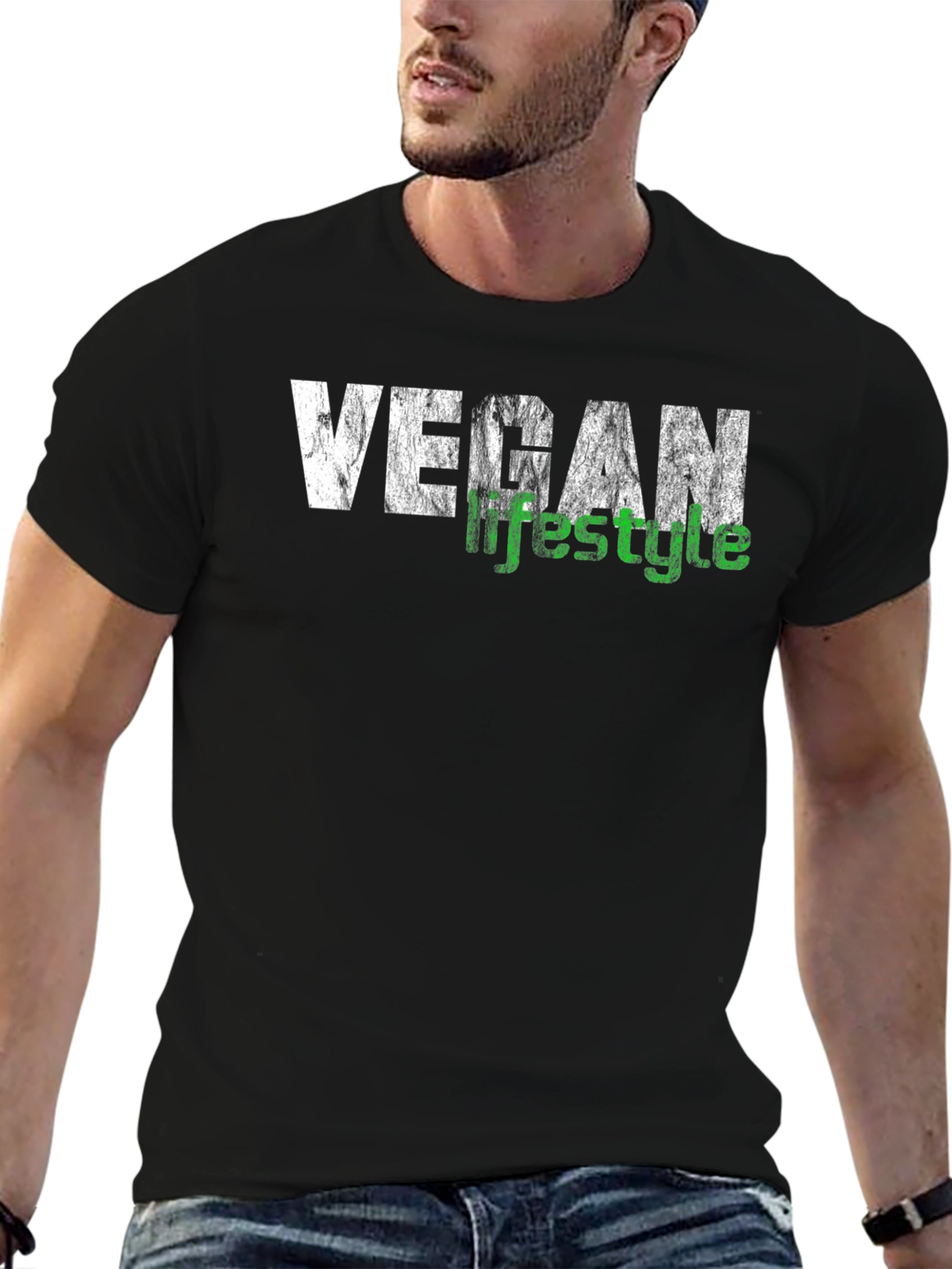 Vegan Lifestyle T-Shirt - Black Graphic Tee