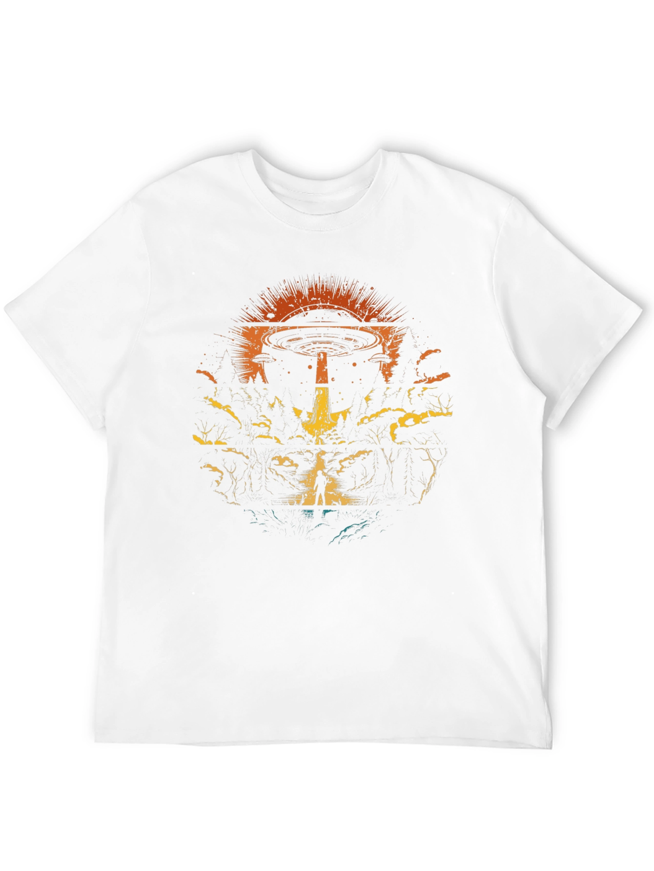 UFO Abduction Graphic T-Shirt - Sci-Fi Tee
